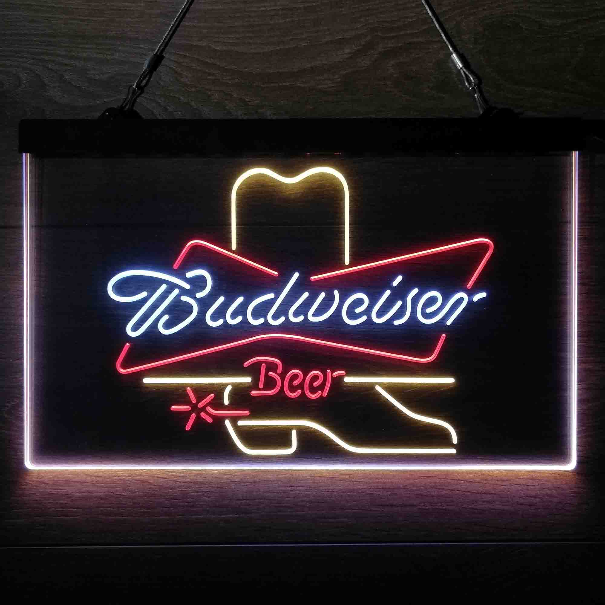 Budweiser Cowboys Boot Neon 3-Color LED Sign - Image 6