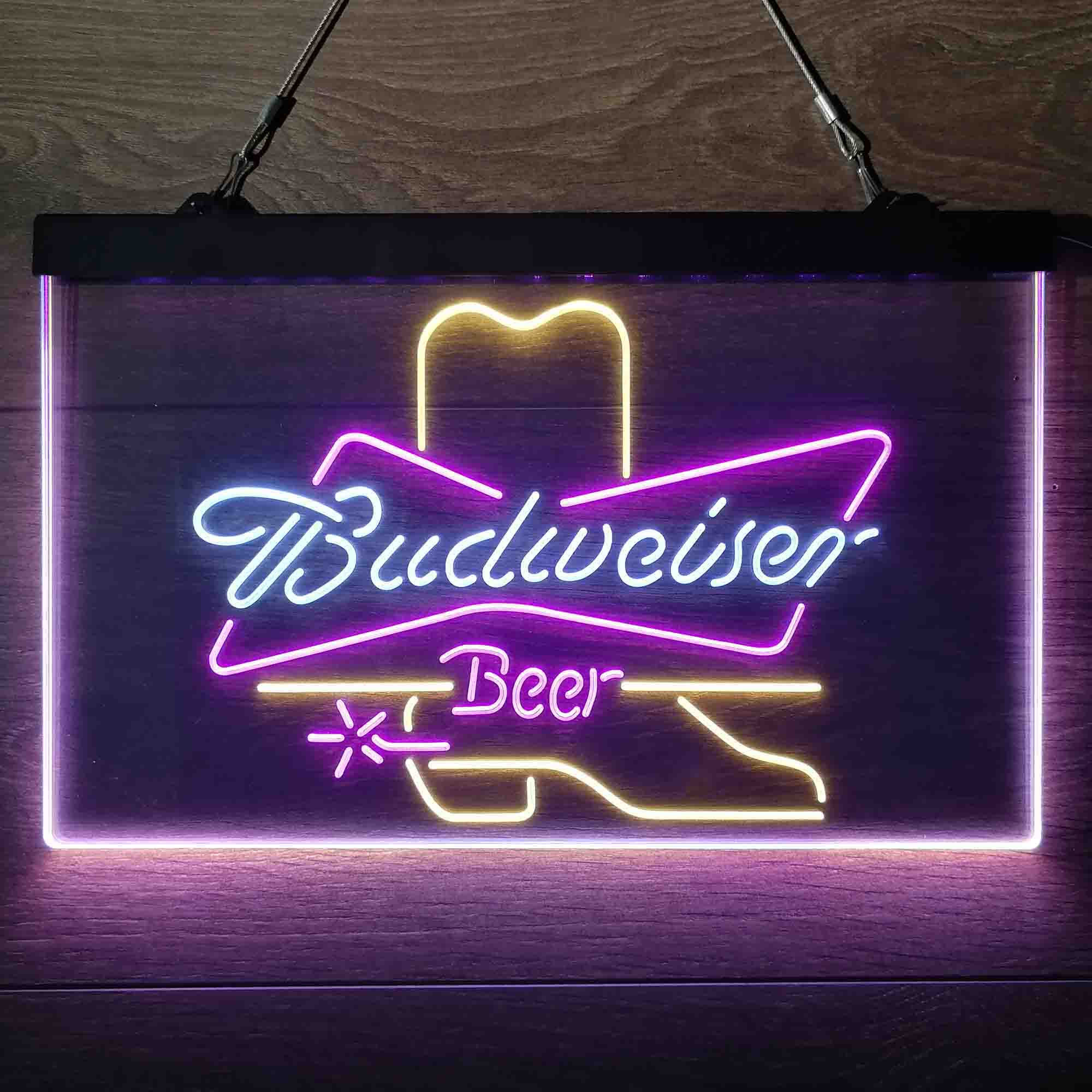Budweiser Cowboys Boot Neon 3-Color LED Sign - Image 7
