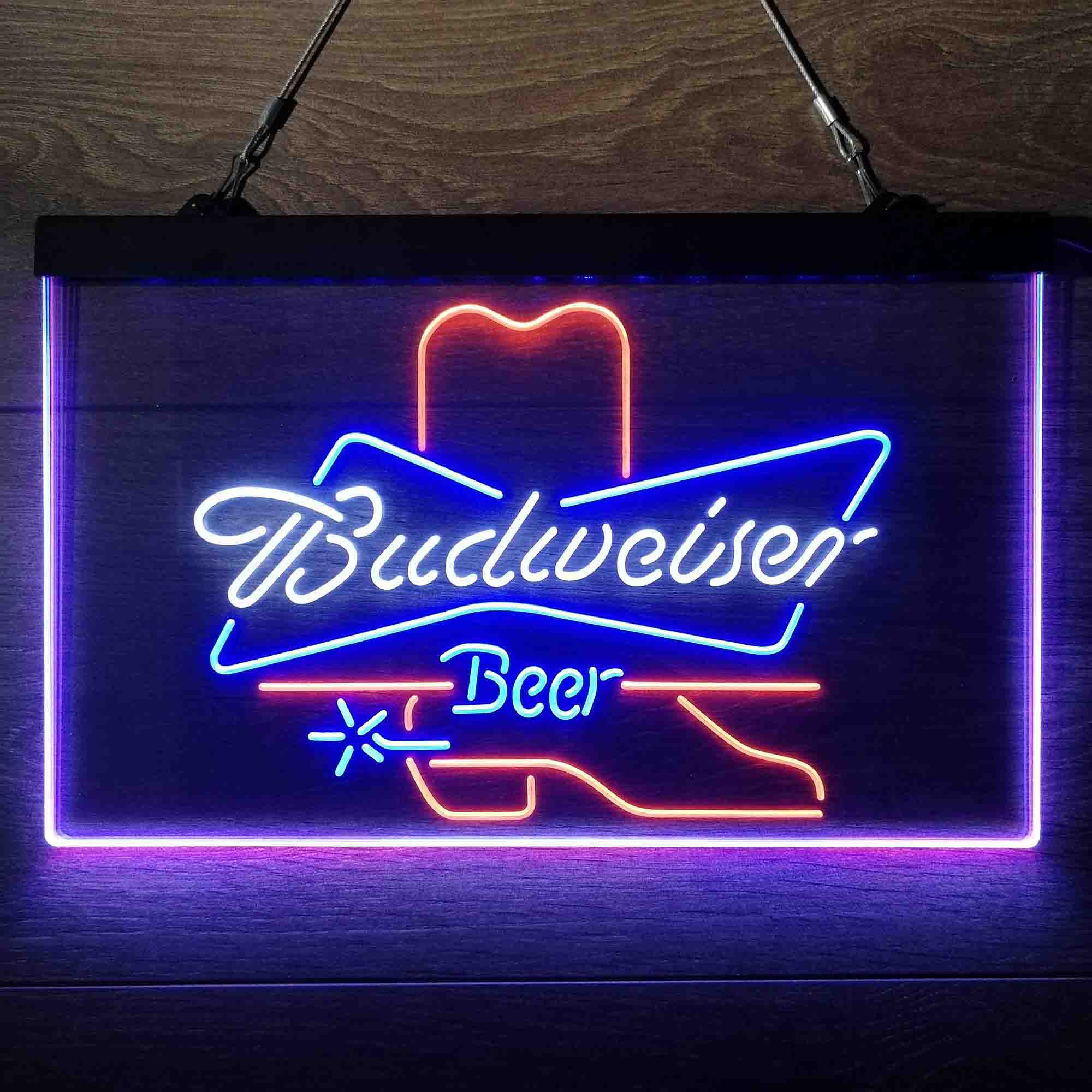 Budweiser Cowboys Boot Neon 3-Color LED Sign - Image 8