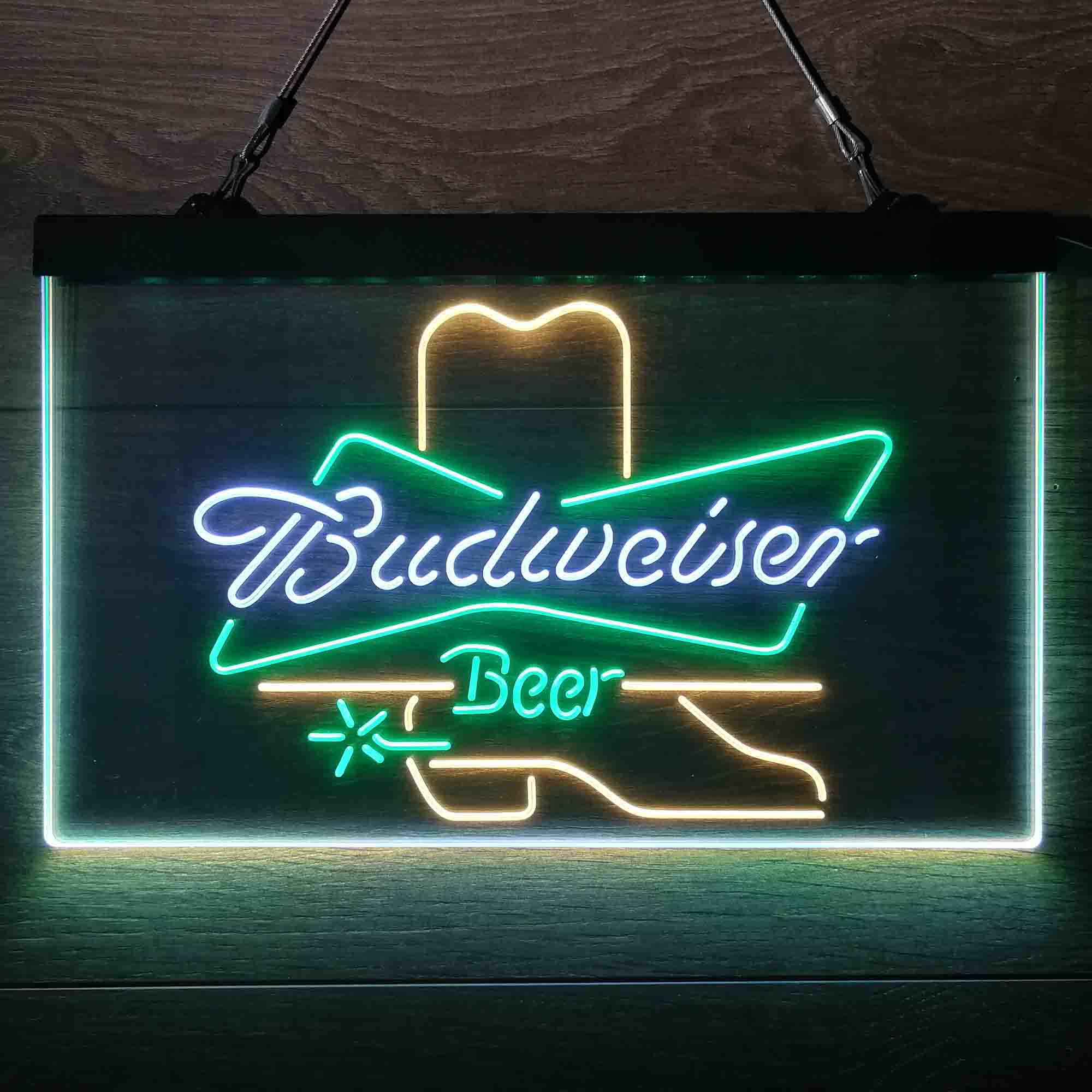 Budweiser Cowboys Boot Neon 3-Color LED Sign - Image 9