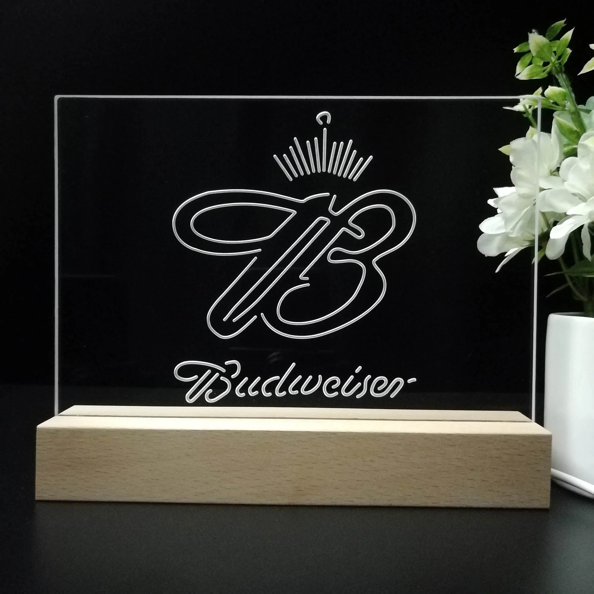 Budweiser Crown King Neon Sign Pub Bar Lamp - Image 8