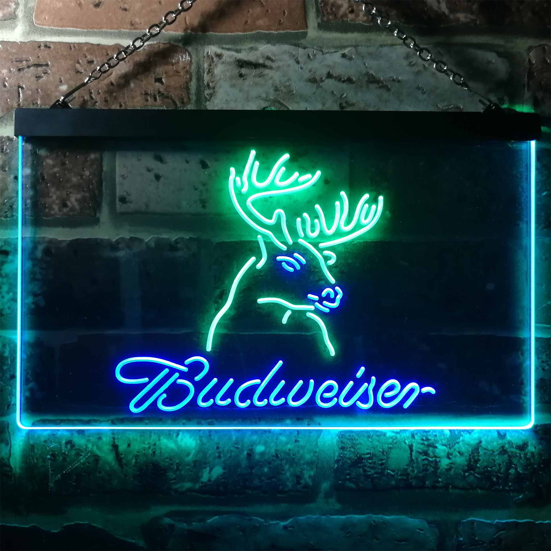 Budweiser Deer Hurt Beer Home Bar Neon Light LED Sign - Image 11