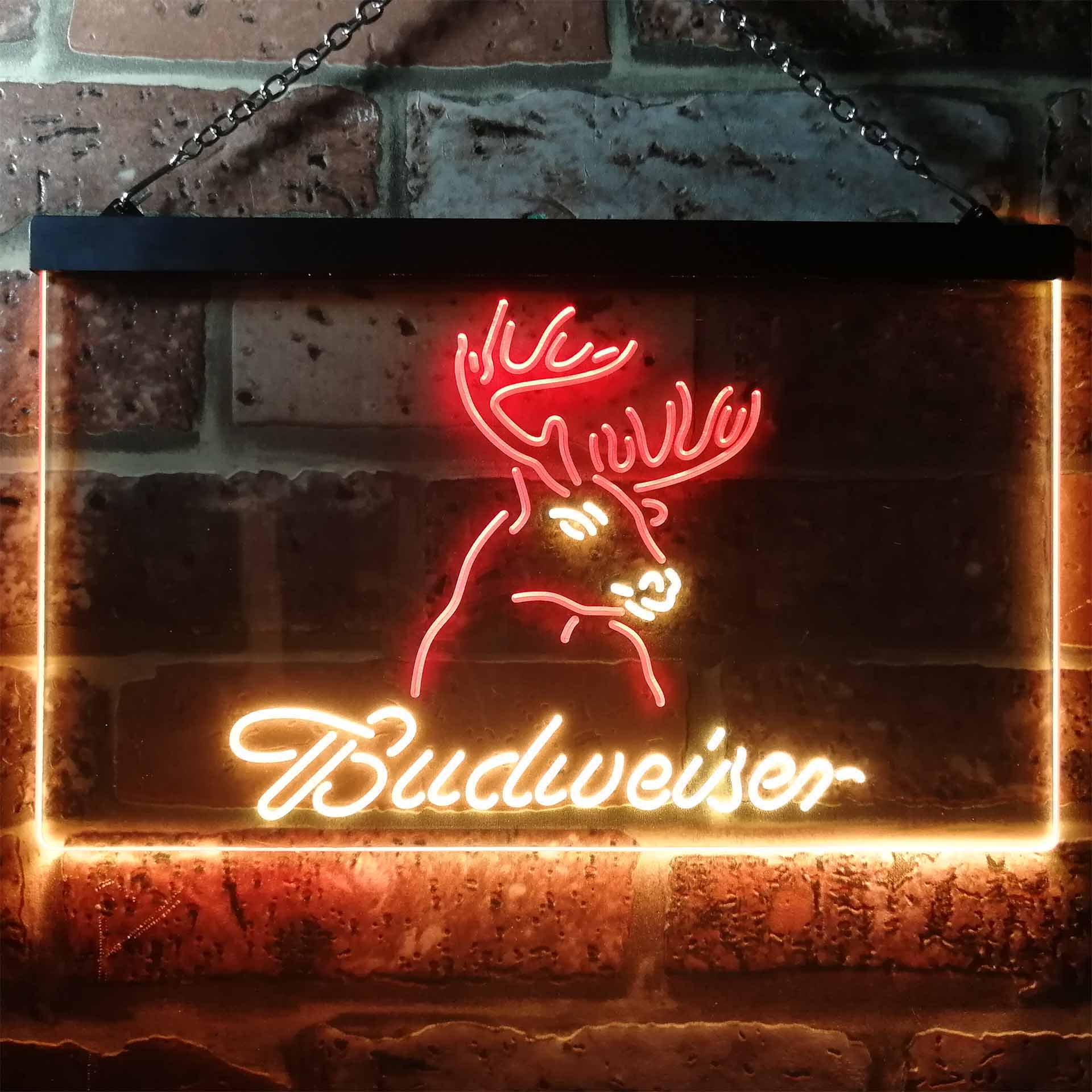 Budweiser Deer Hurt Beer Home Bar Neon Light LED Sign - Image 9