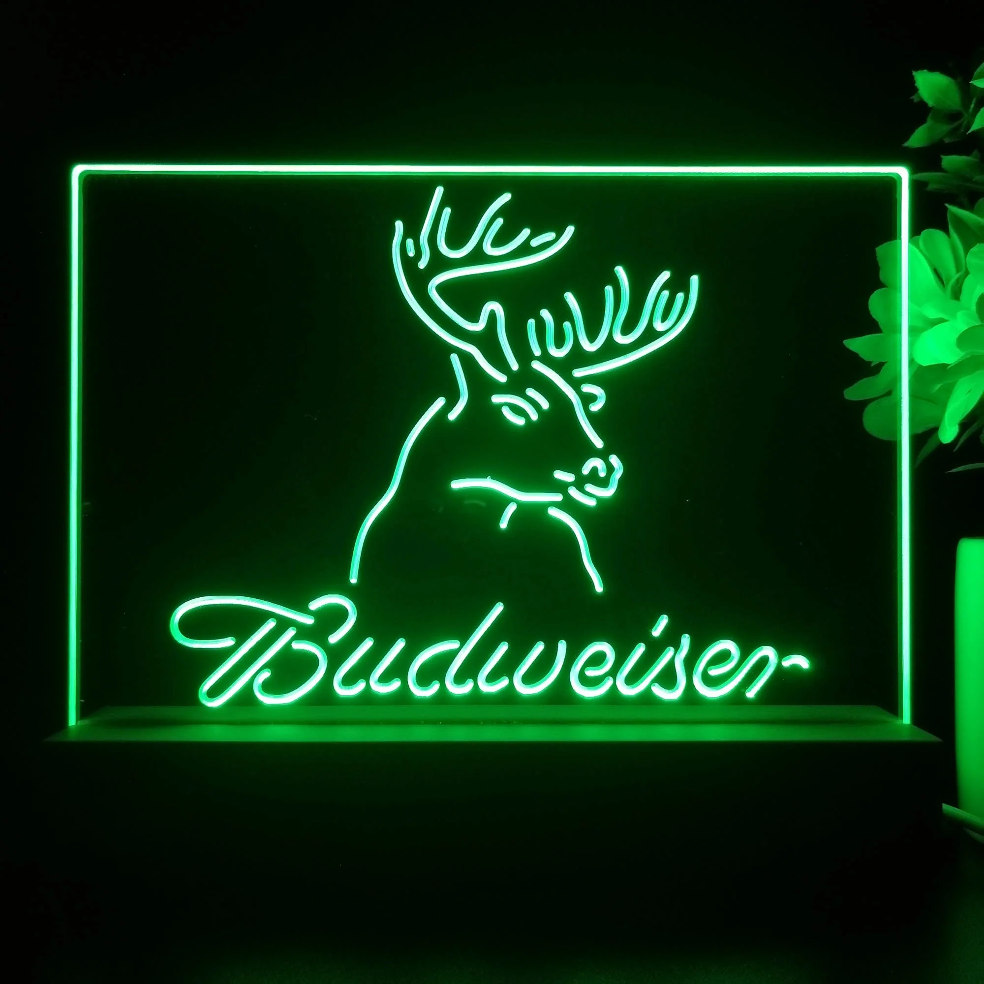 Budweiser Deer Hurt Beer Neon Sign Pub Bar Lamp - Image 4