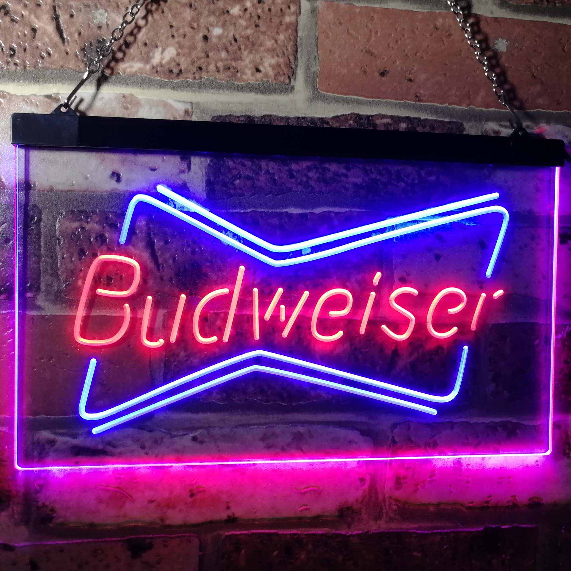Budweiser Double Beer Bar Home Bar Neon Light LED Sign - Image 12