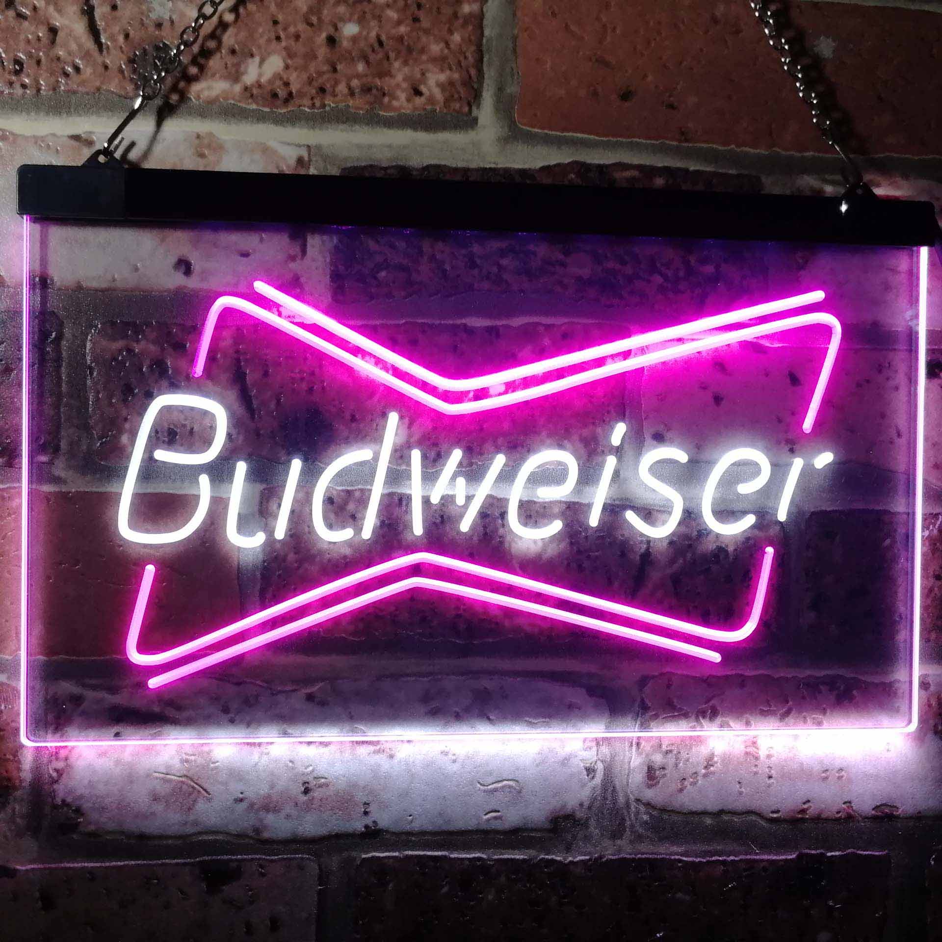 Budweiser Double Beer Bar Home Bar Neon Light LED Sign - Image 9