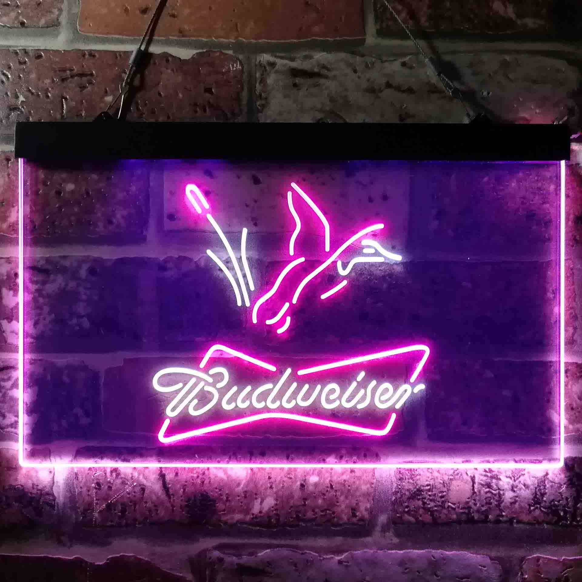 Budweiser Duck Hunting Home Bar Neon Light LED Sign - Image 2