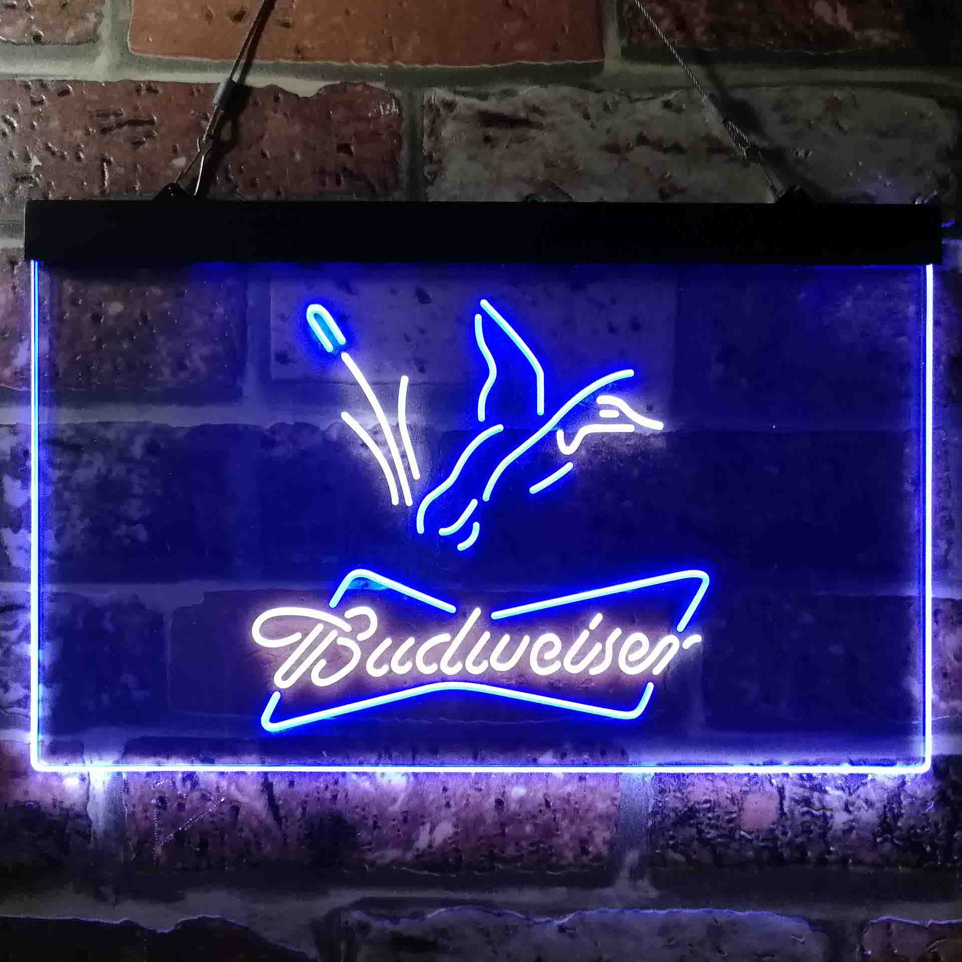 Budweiser Duck Hunting Home Bar Neon Light LED Sign - Image 8