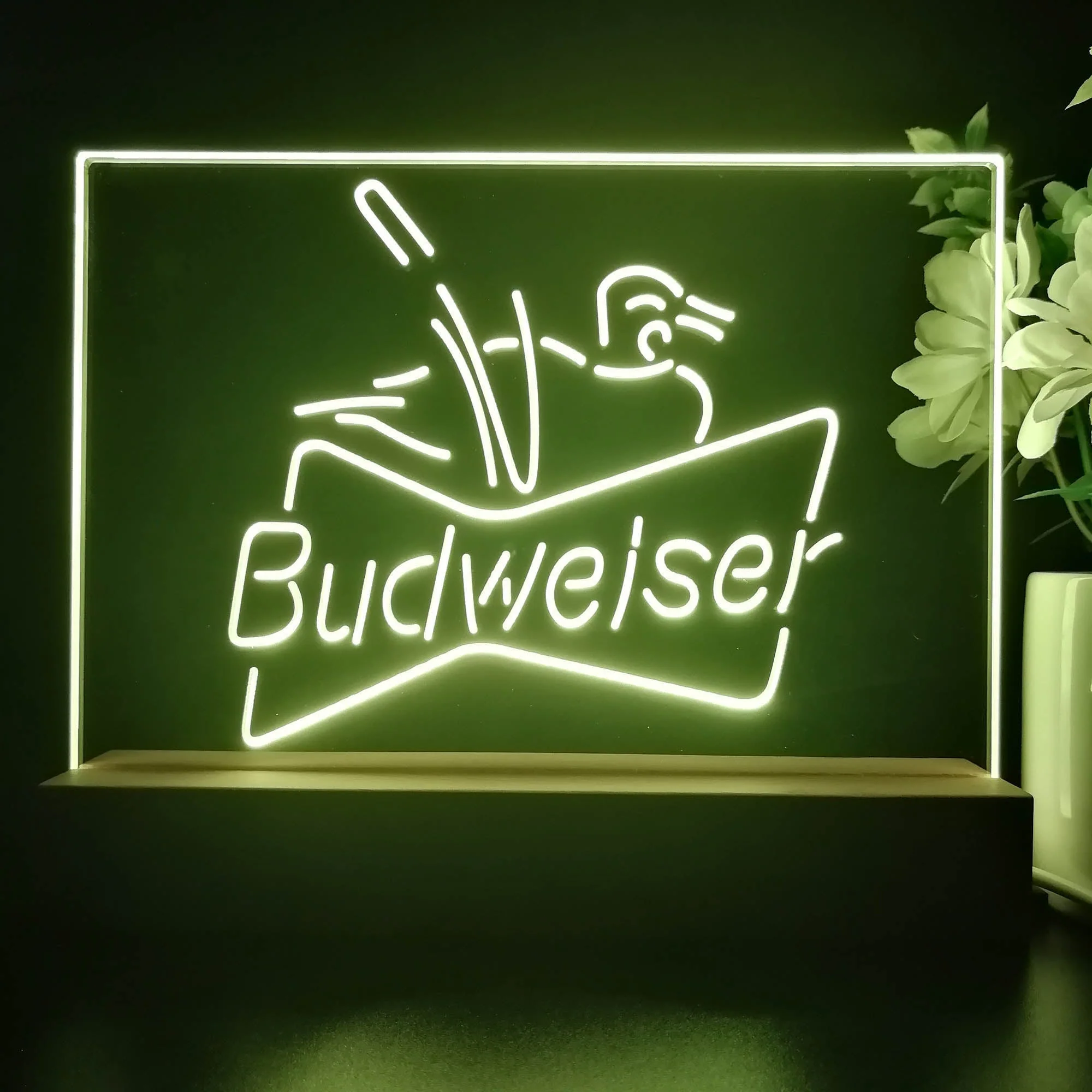 Budweiser Duck Hunting Man Cave Neon Sign Pub Bar Lamp - Image 3