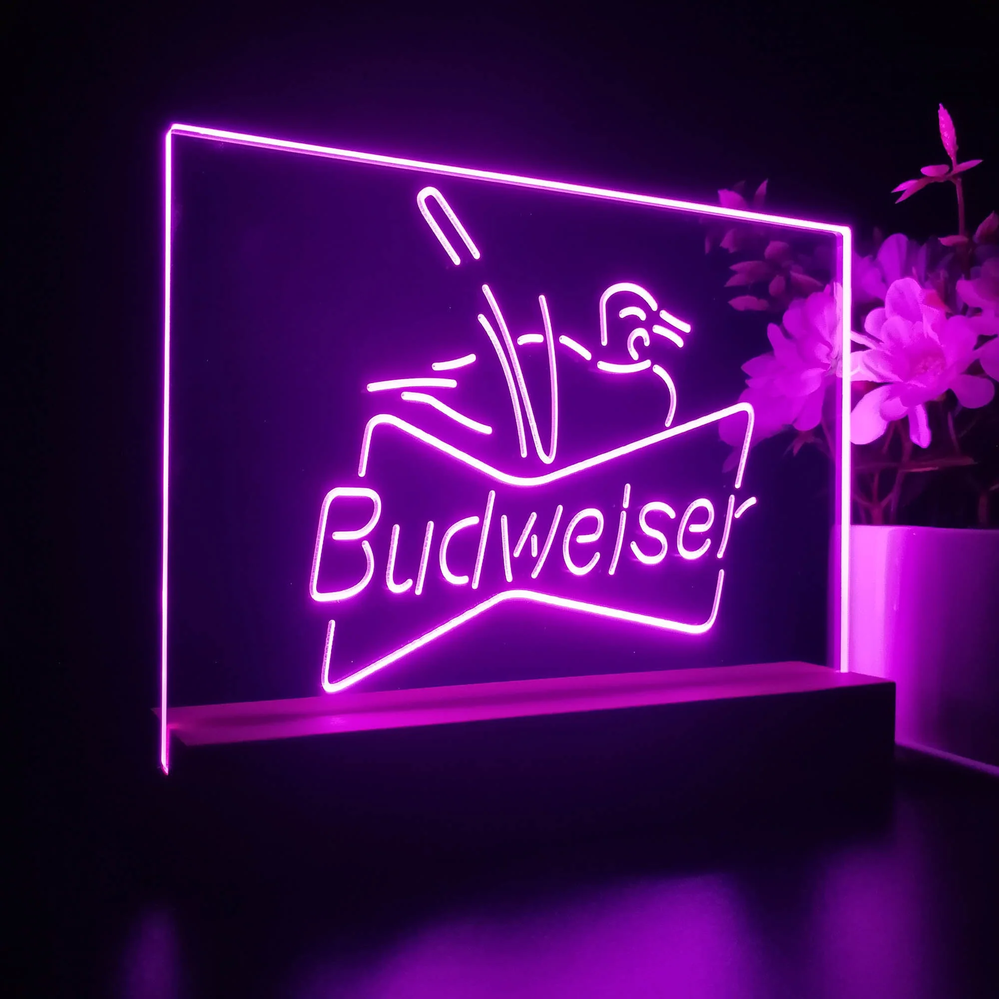 Budweiser Duck Hunting Man Cave Neon Sign Pub Bar Lamp - Image 7