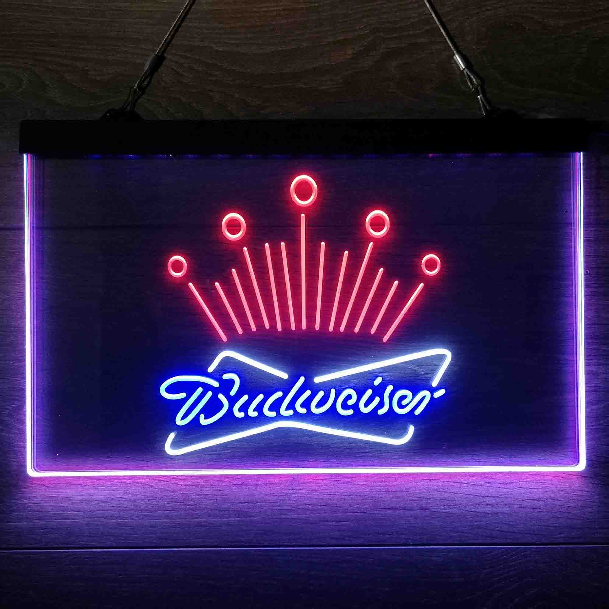 Budweiser King of Beer Club Bar Neon 3-Color LED Sign - Image 13