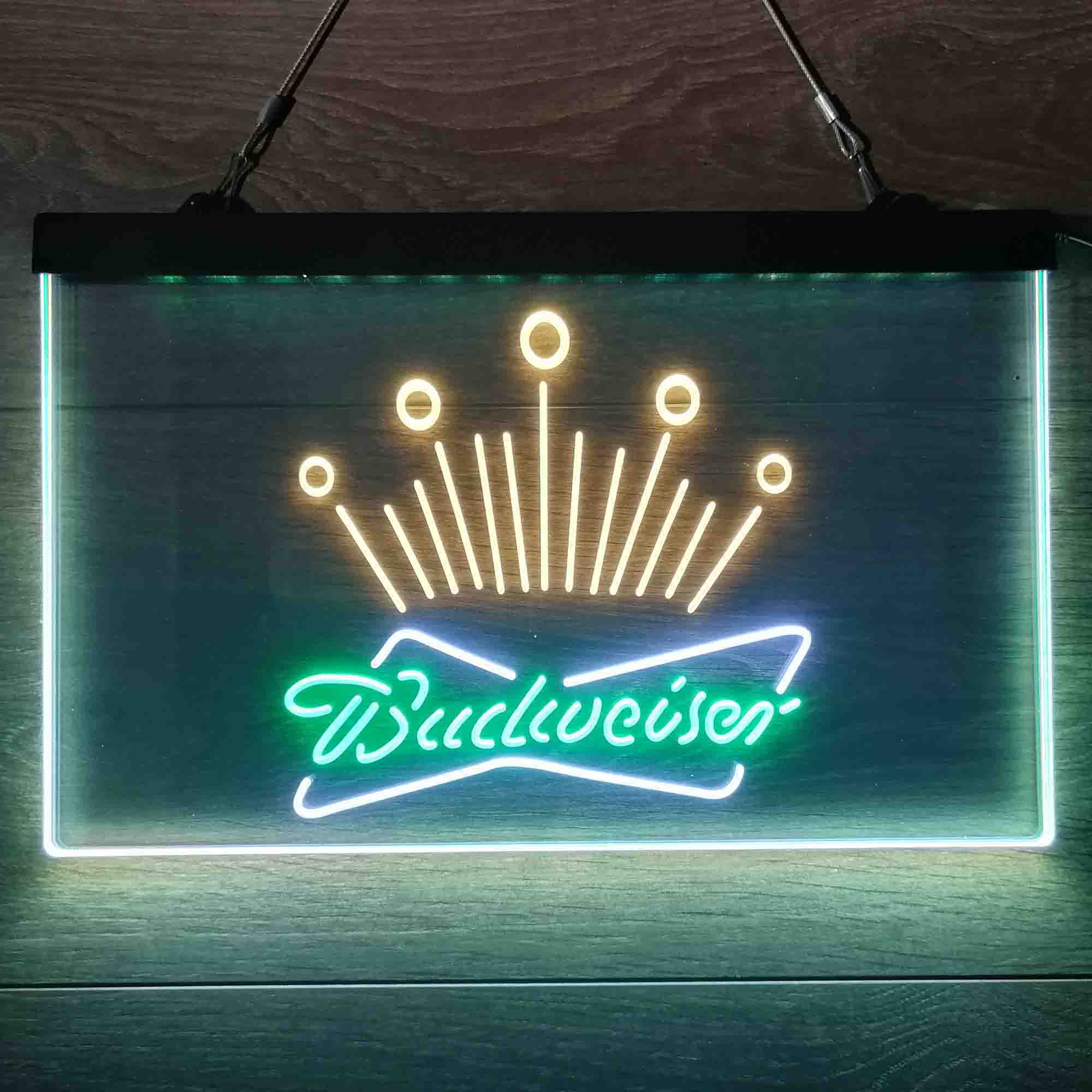 Budweiser King of Beer Club Bar Neon 3-Color LED Sign - Image 2