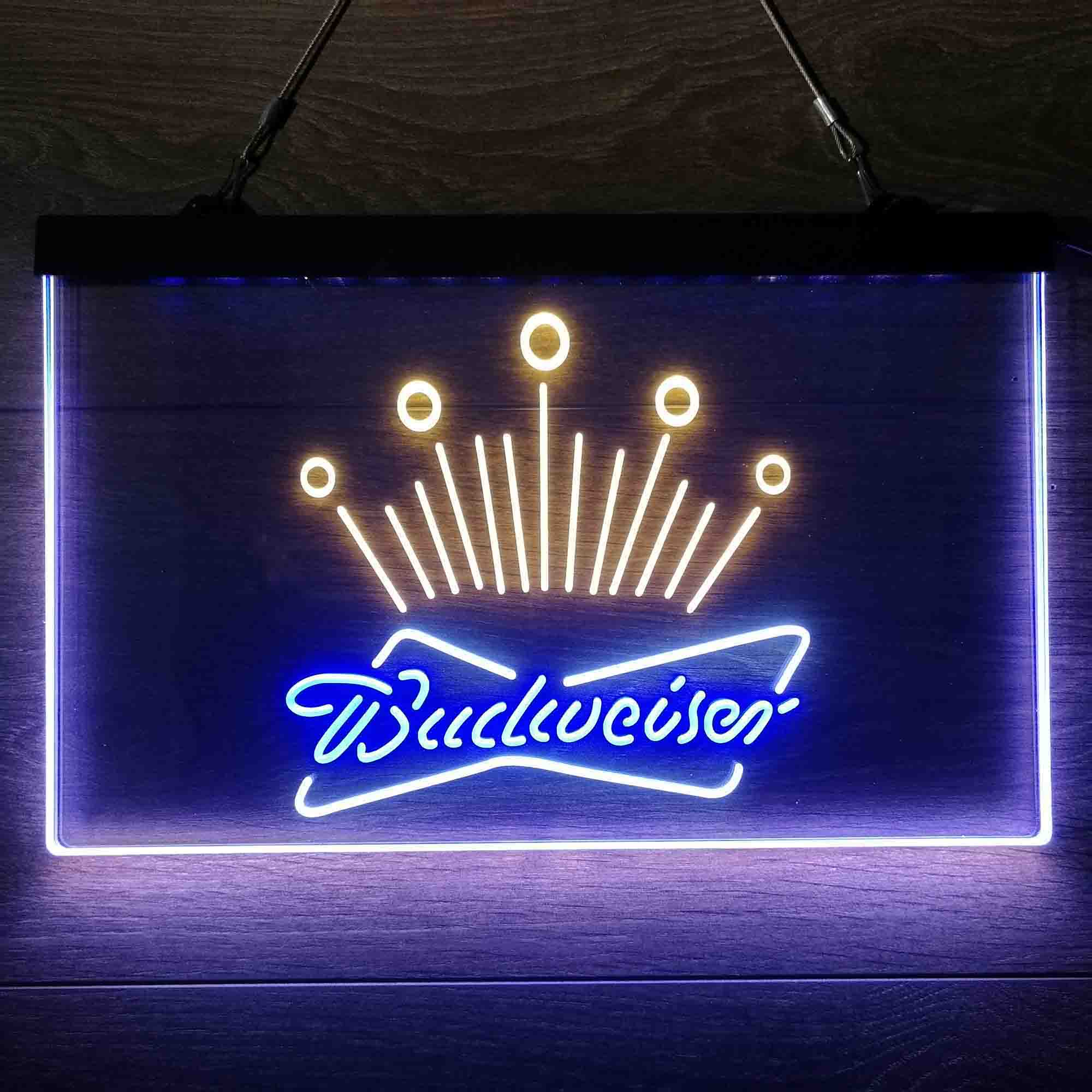 Budweiser King of Beer Club Bar Neon 3-Color LED Sign - Image 4