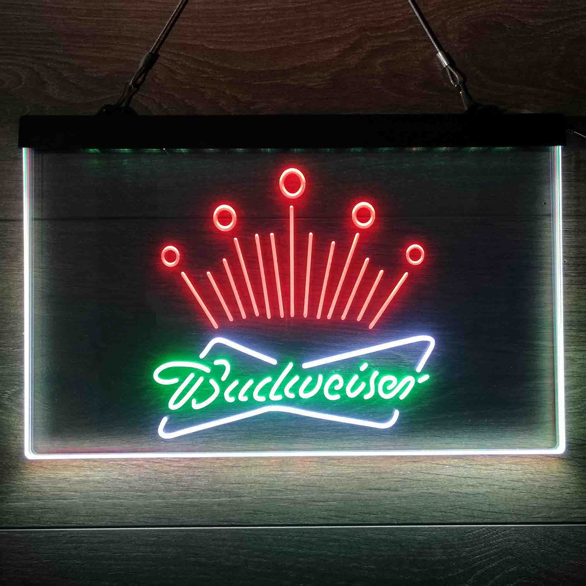 Budweiser King of Beer Club Bar Neon 3-Color LED Sign - Image 5