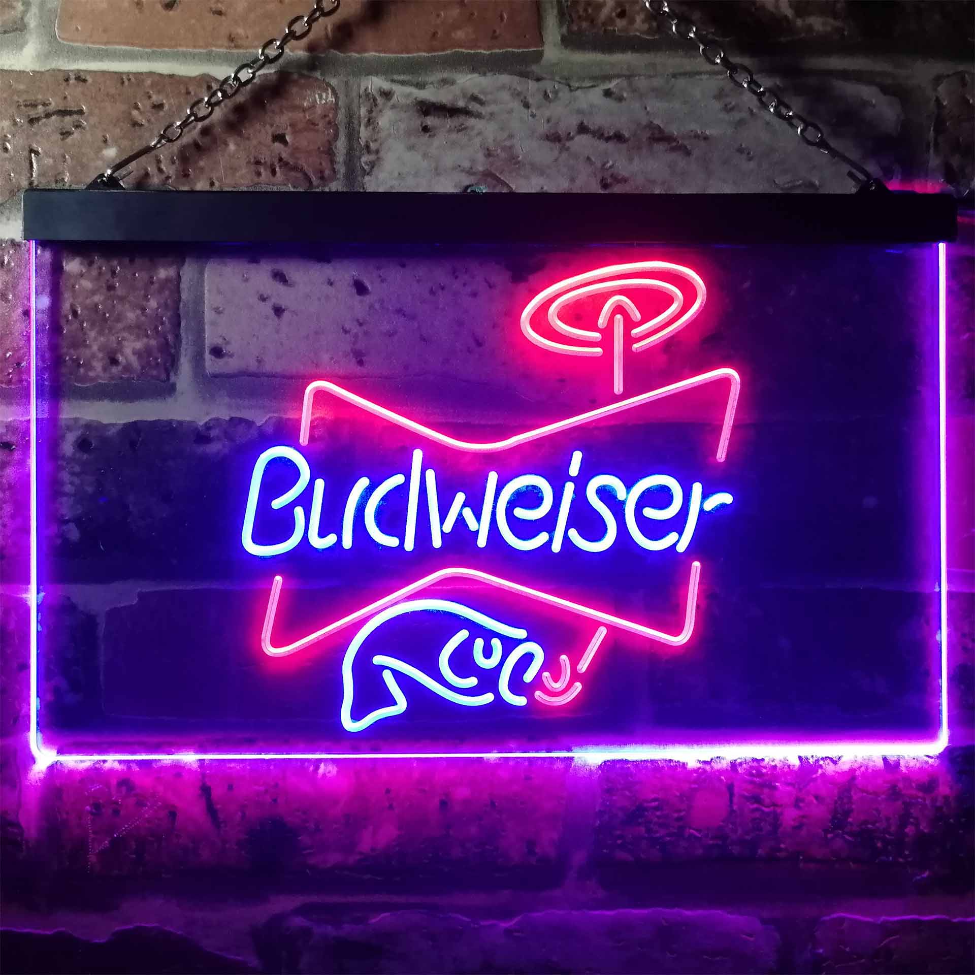 Budweiser Fish Home Bar Neon Light LED Sign - Image 5