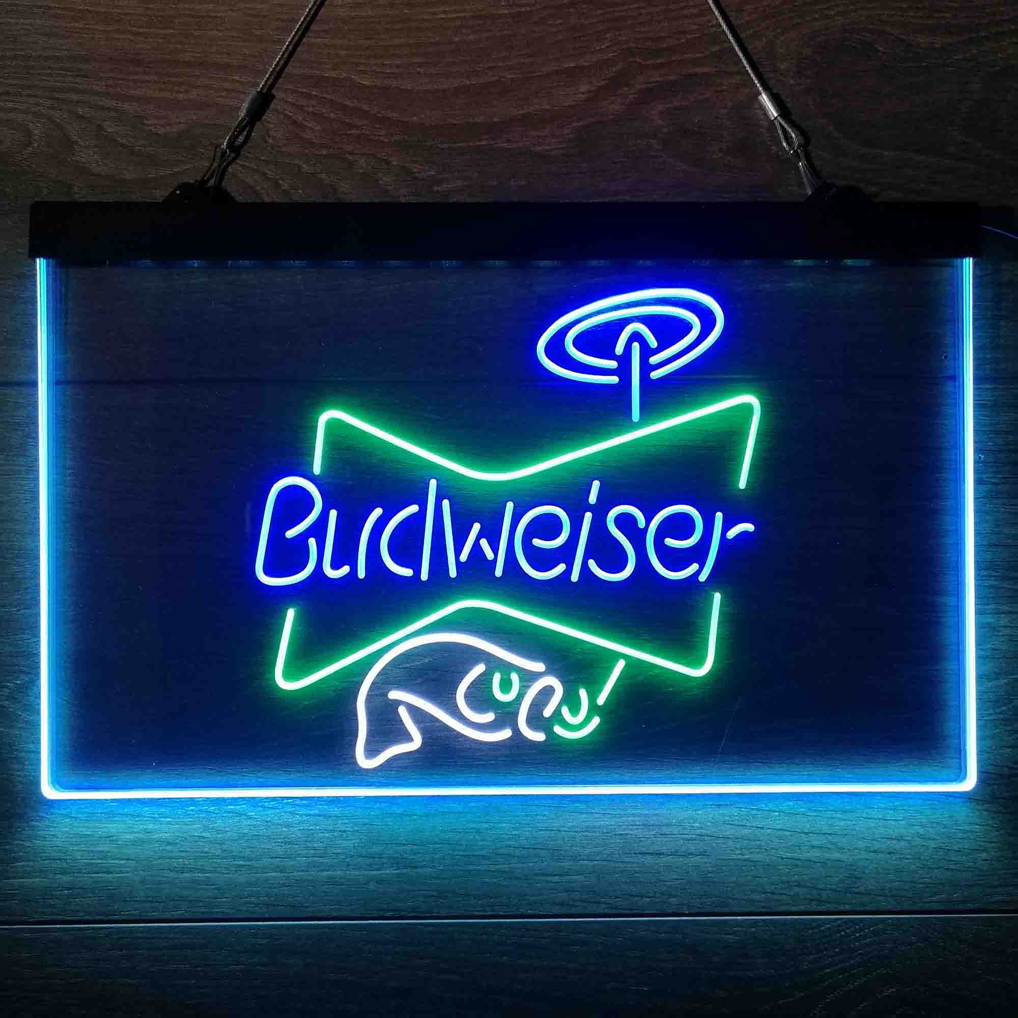 Budweiser Fish Neon 3-Color LED Sign - Image 7