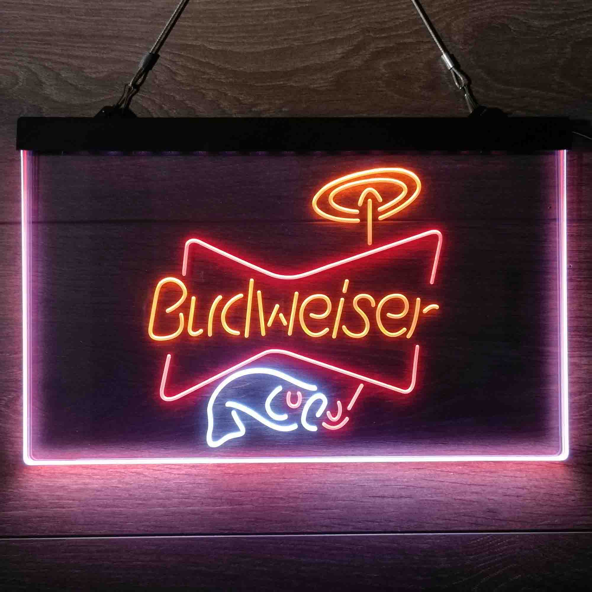 Budweiser Fish Neon 3-Color LED Sign - Image 8