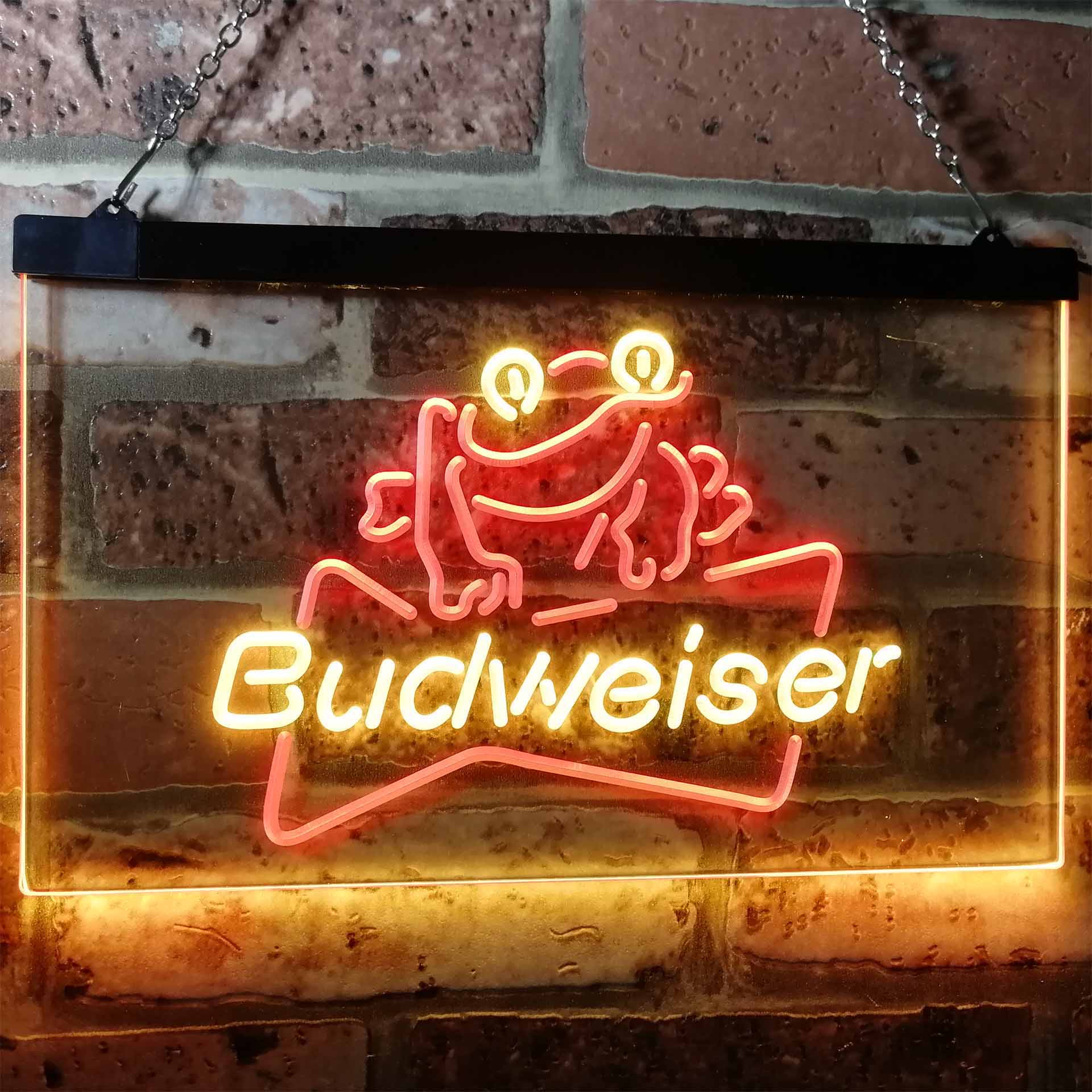 Budweiser Frog Decor Beer Bar Home Bar Neon Light LED Sign