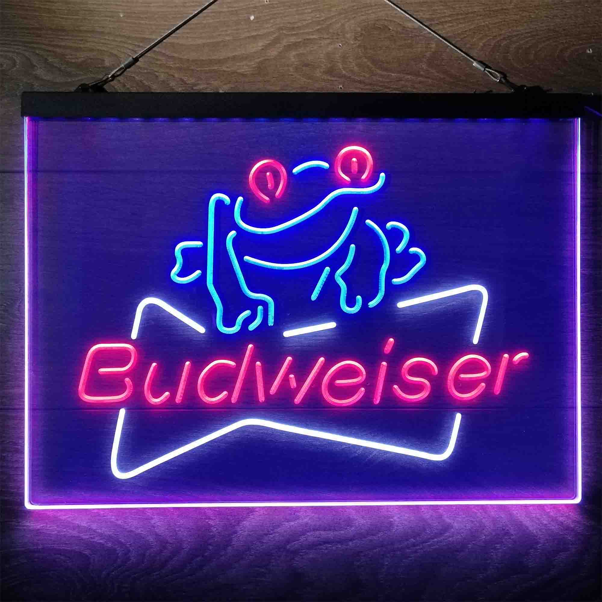 Budweiser Frog Neon 3-Color LED Sign - Image 9