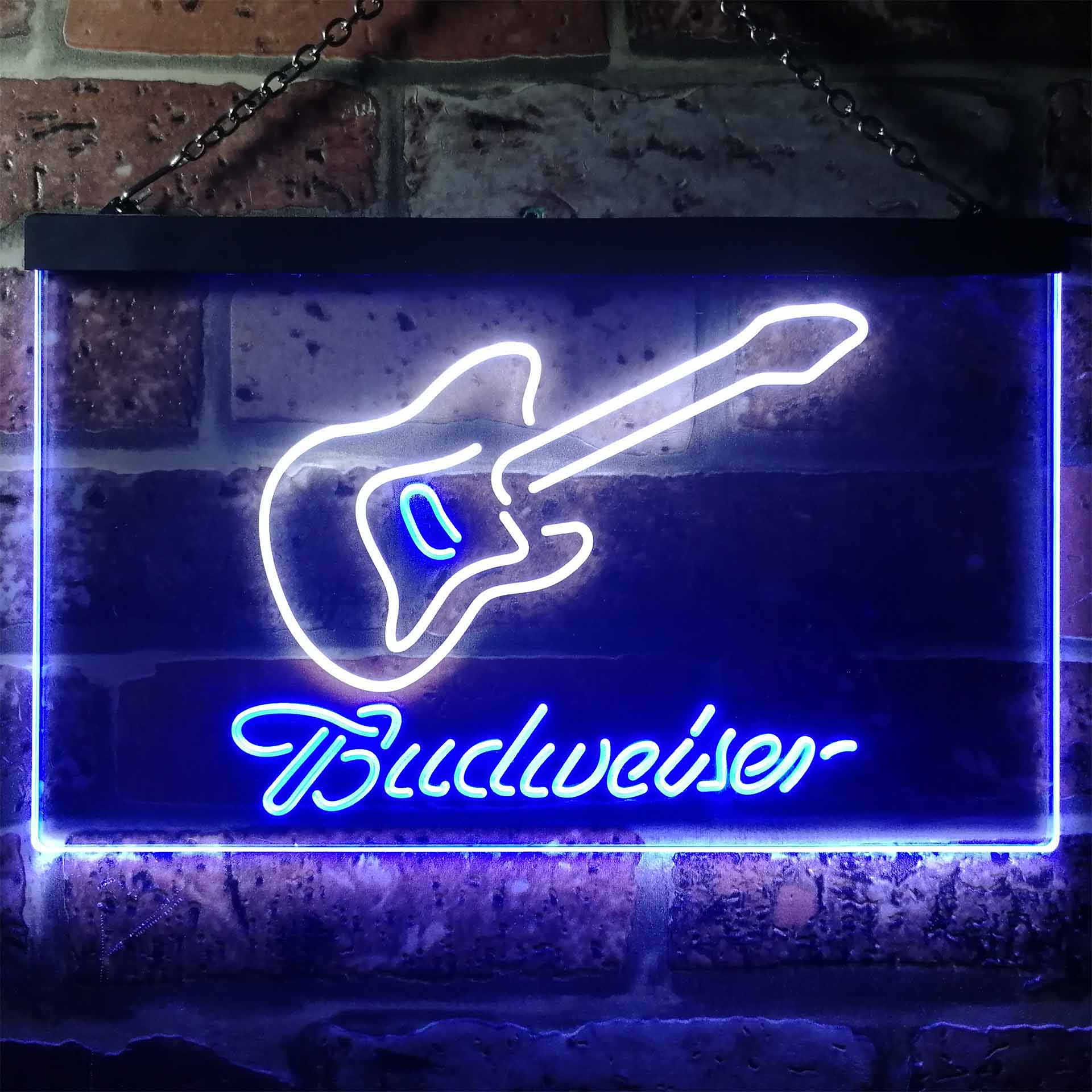 Budweiser Guitar Home Bar Neon Light LED Sign - Image 13