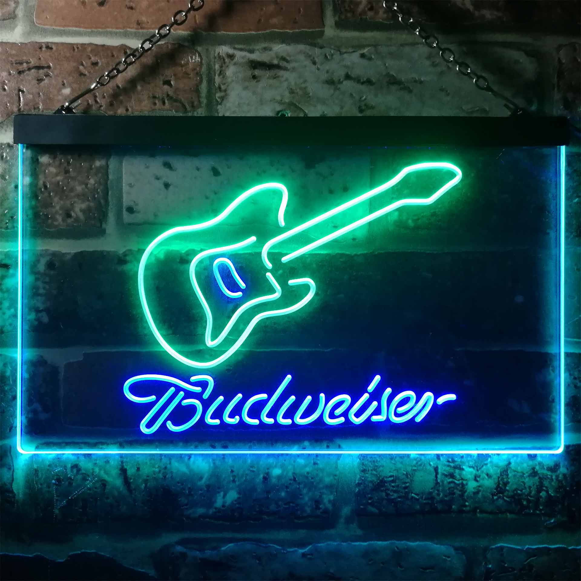 Budweiser Guitar Home Bar Neon Light LED Sign - Image 7