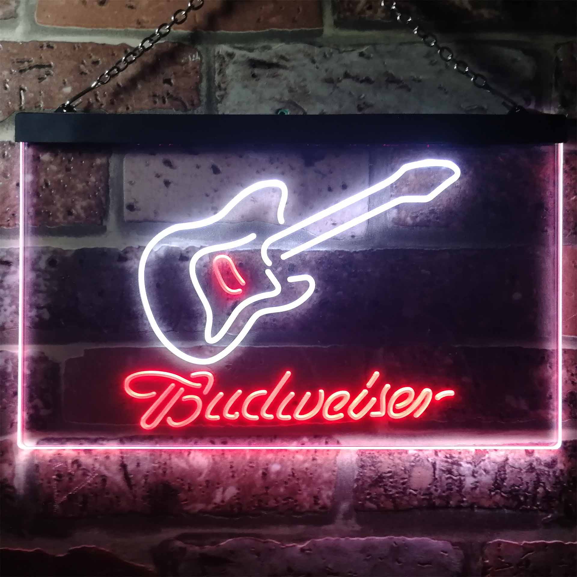 Budweiser Guitar Home Bar Neon Light LED Sign - Image 9