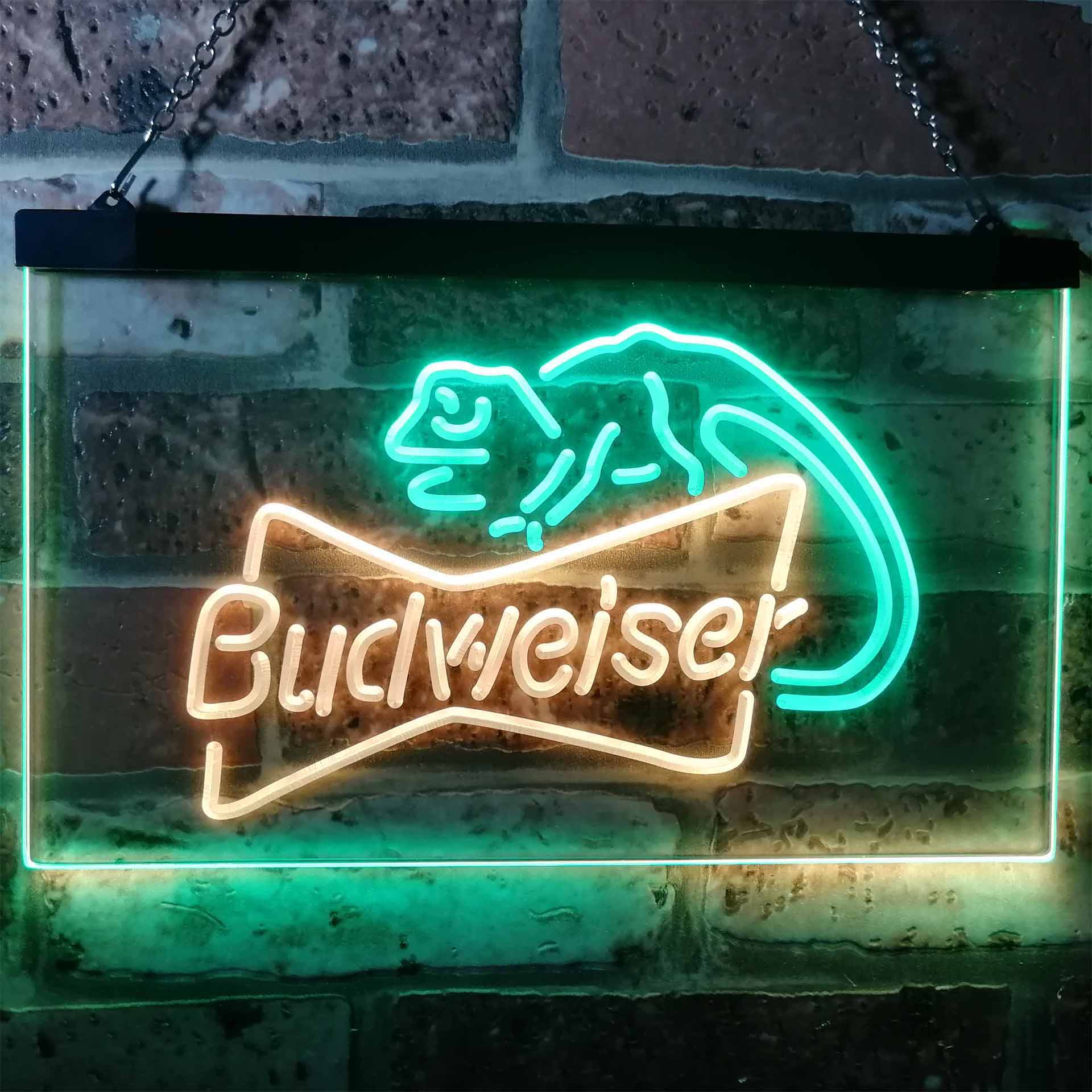 Budweiser Lizard Beer Bar Home Bar Neon Light LED Sign