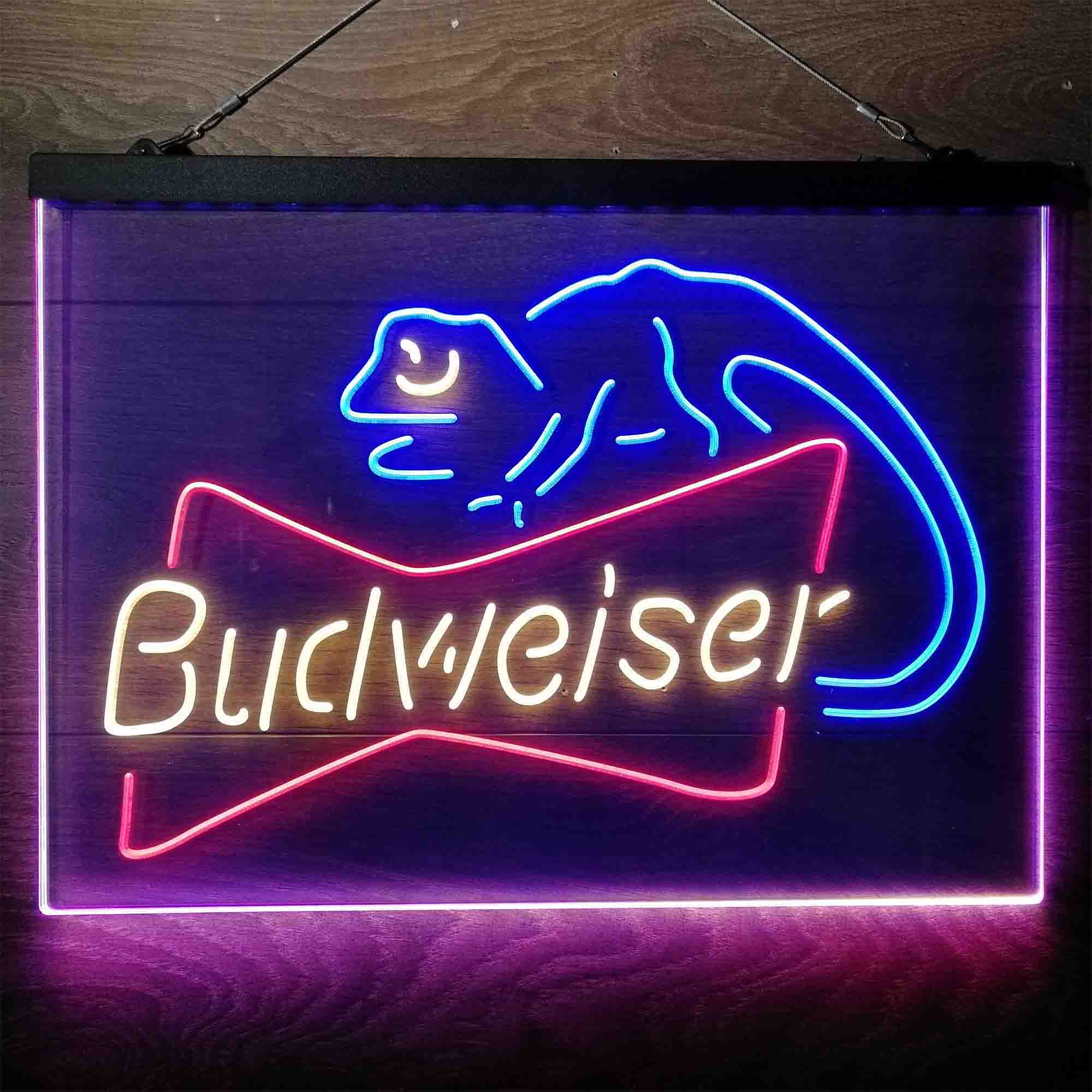 Budweiser Lizard Neon 3-Color LED Sign - Image 10