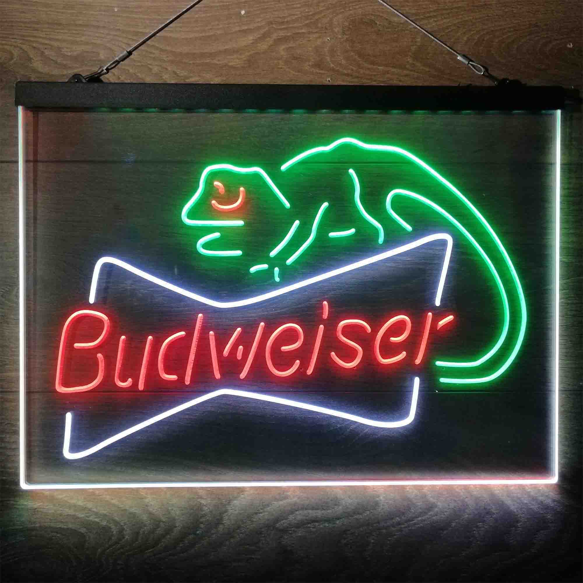 Budweiser Lizard Neon 3-Color LED Sign - Image 5