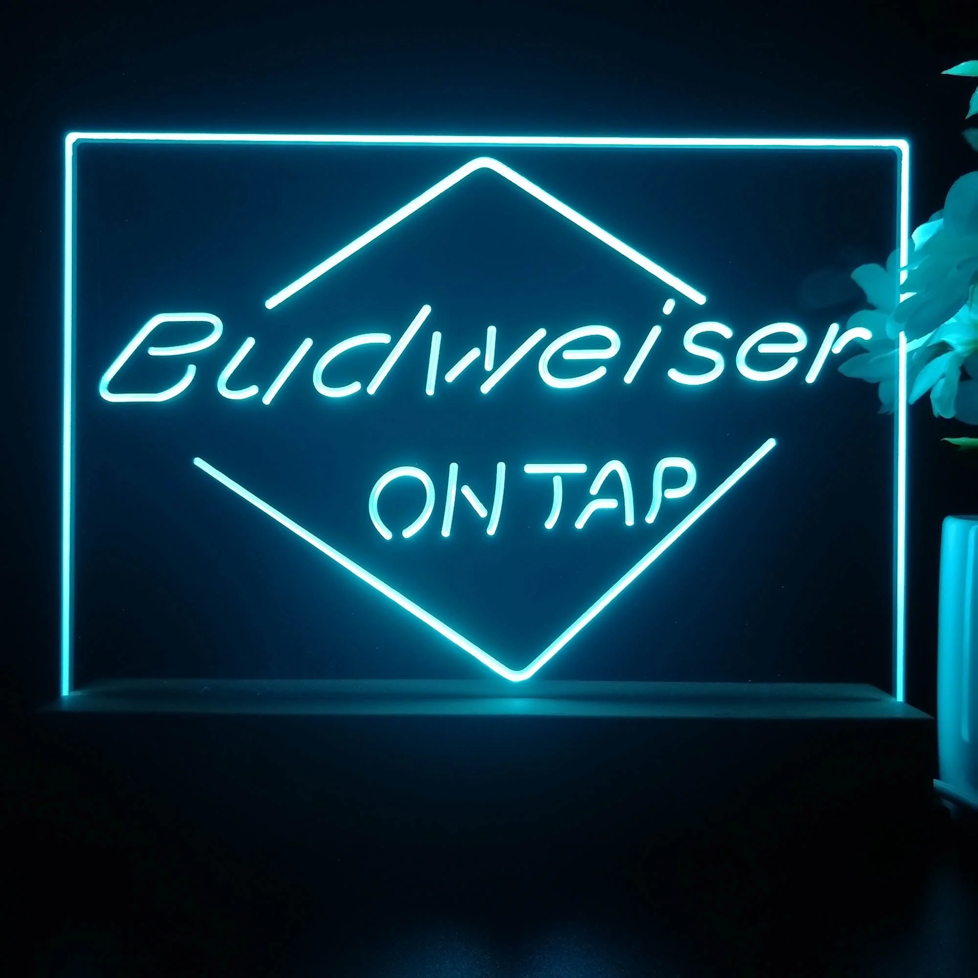 Budweiser On Tap Beer Neon Sign Pub Bar Lamp - Image 2