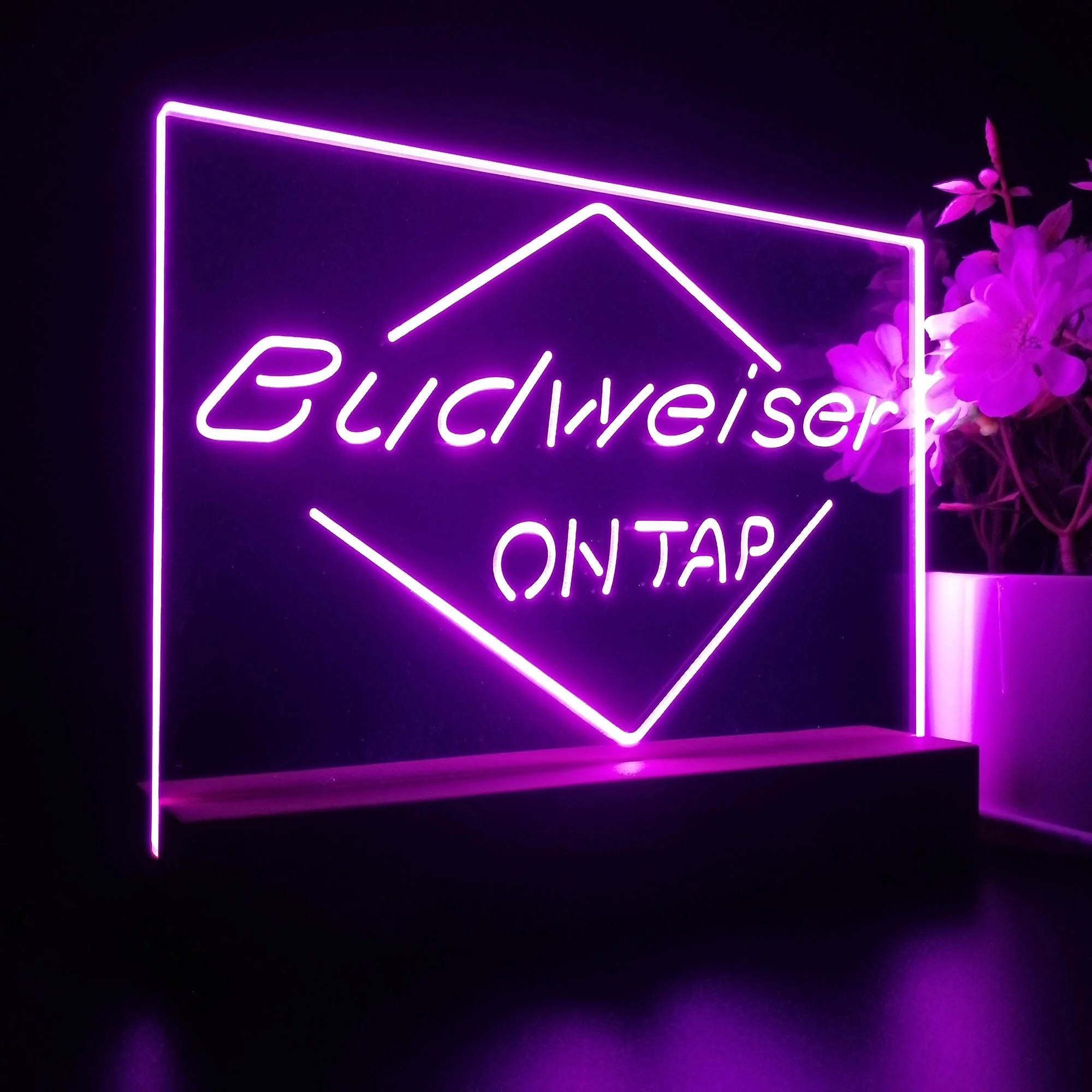 Budweiser On Tap Beer Neon Sign Pub Bar Lamp - Image 5