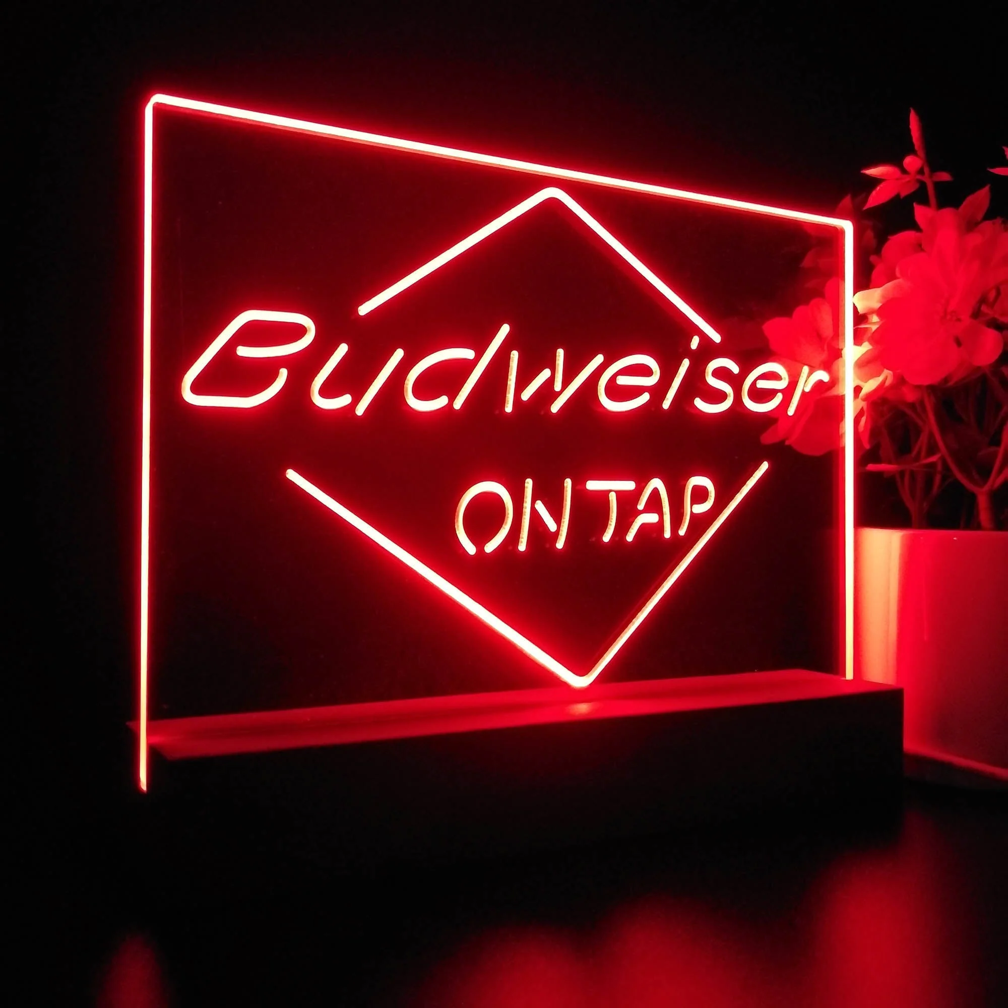 Budweiser On Tap Beer Neon Sign Pub Bar Lamp - Image 6