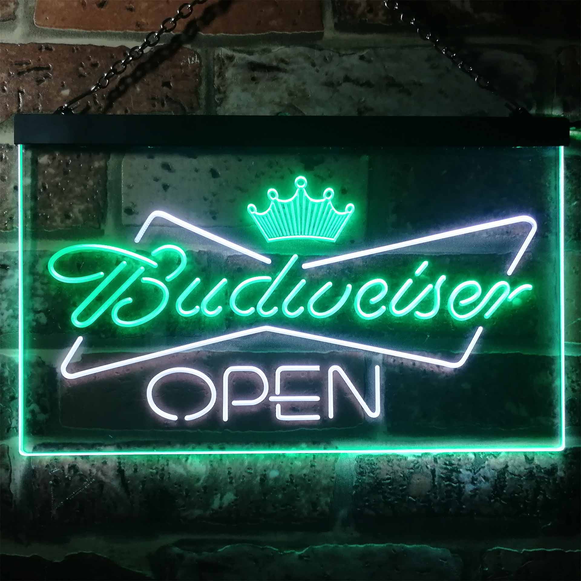 Budweiser Open Home Bar Home Bar Neon Light LED Sign - Image 11