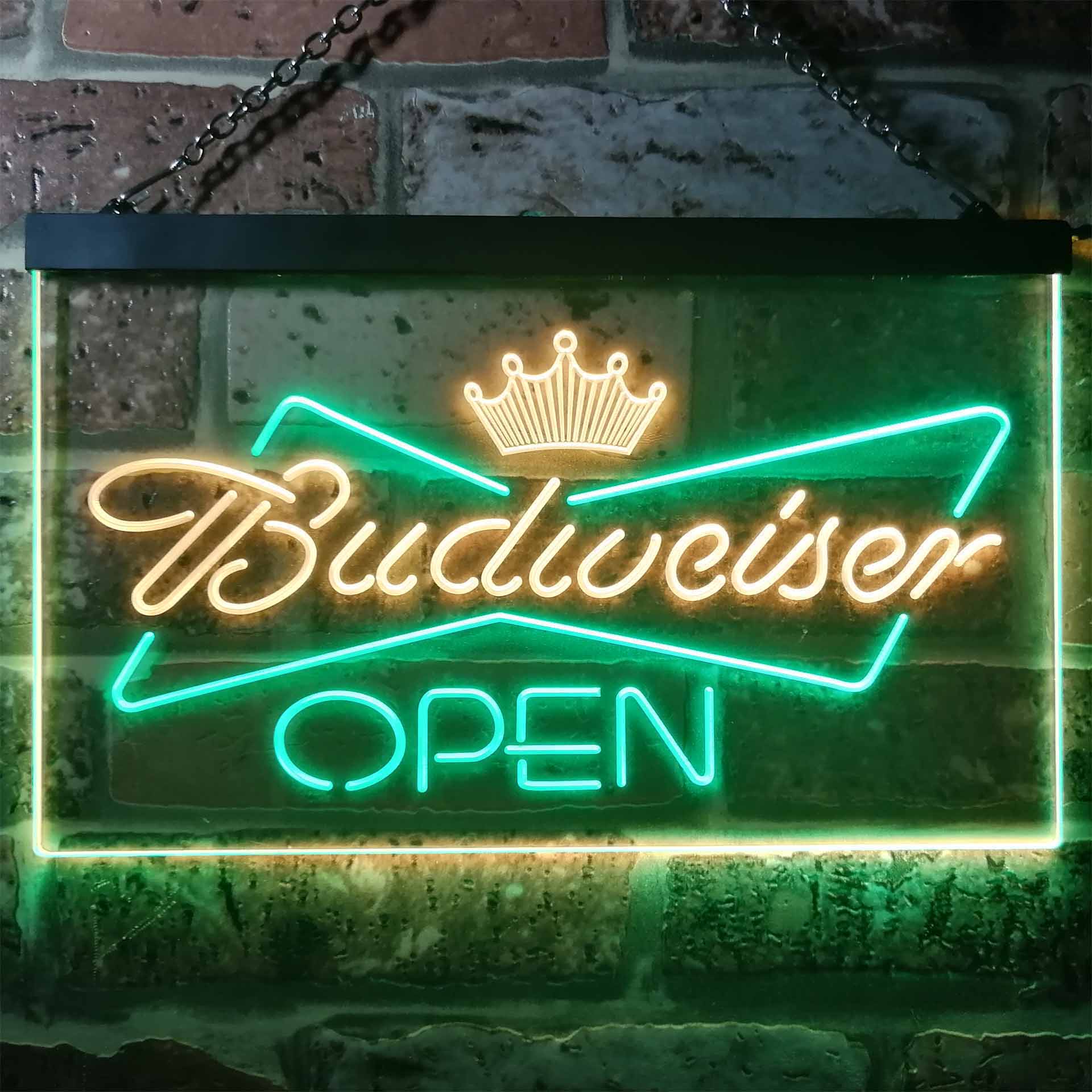 Budweiser Open Home Bar Home Bar Neon Light LED Sign - Image 2