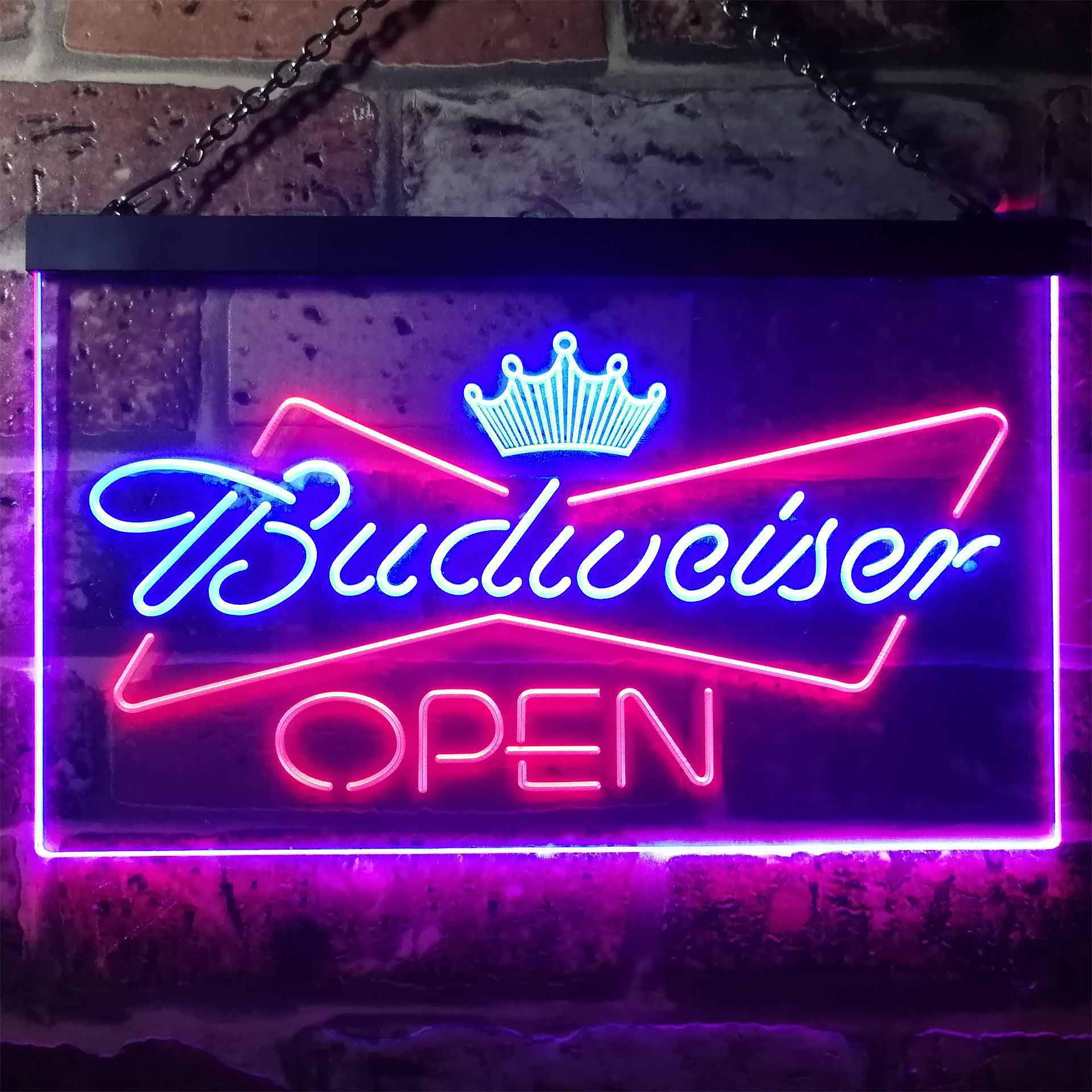 Budweiser Open Home Bar Home Bar Neon Light LED Sign - Image 3