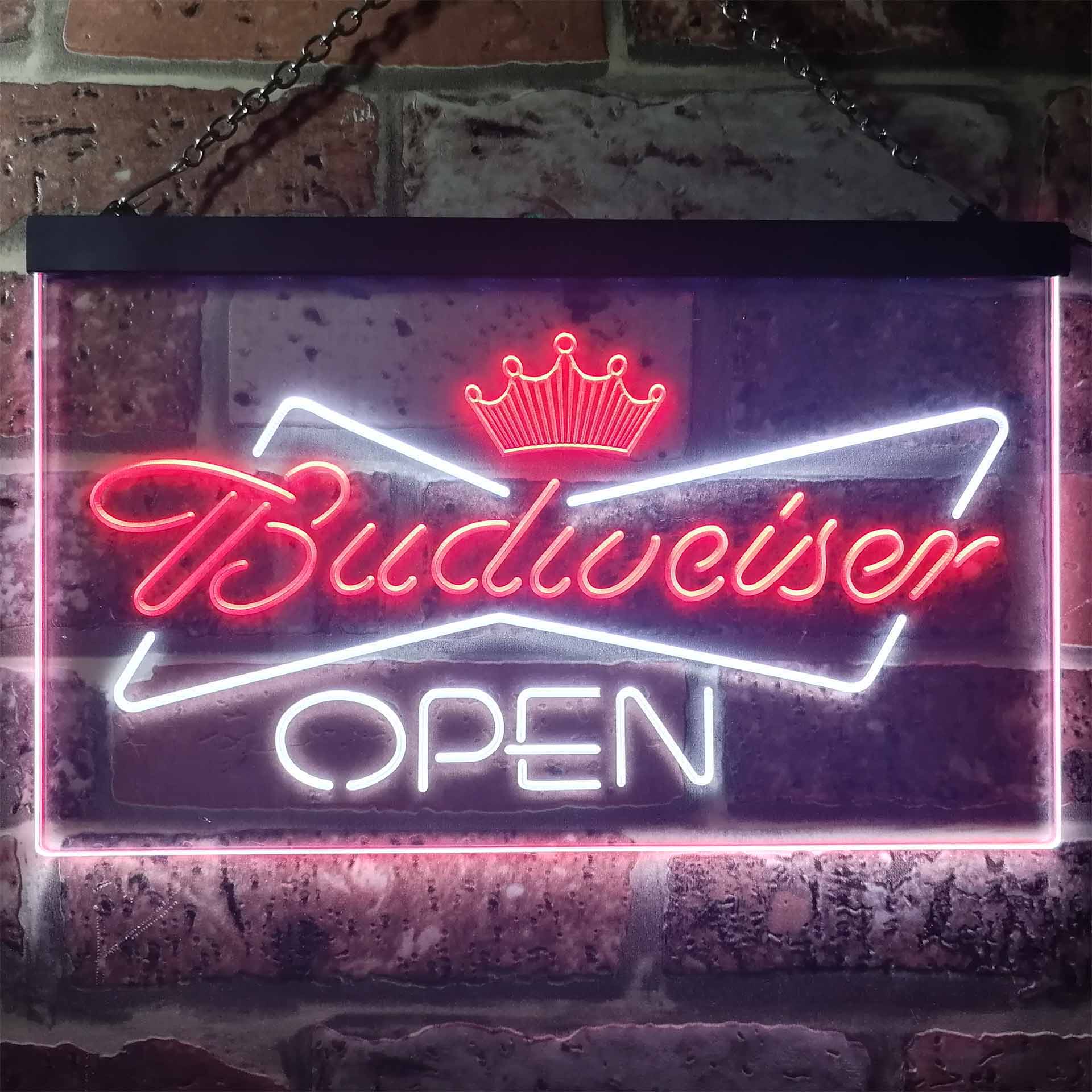 Budweiser Open Home Bar Home Bar Neon Light LED Sign - Image 4