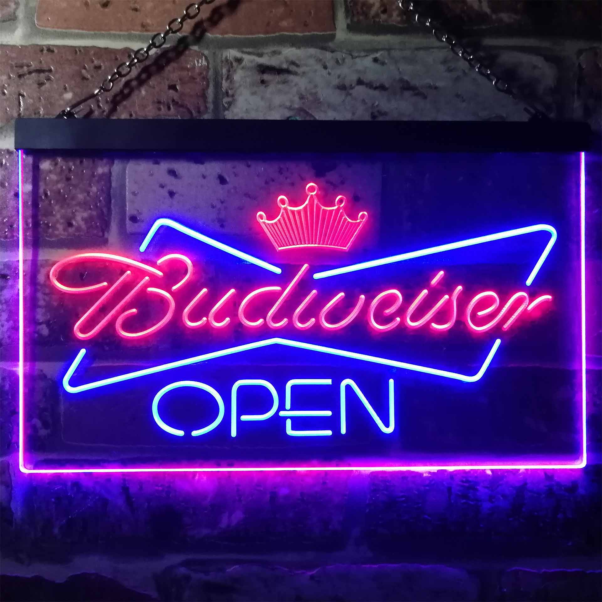 Budweiser Open Home Bar Home Bar Neon Light LED Sign - Image 5