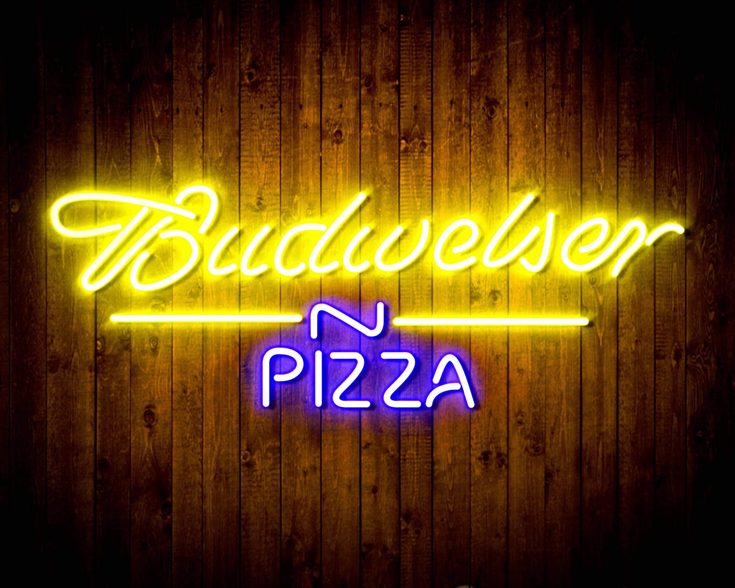 Budweiser Beer Pizza Handmade Neon Flex LED Sign - Image 9