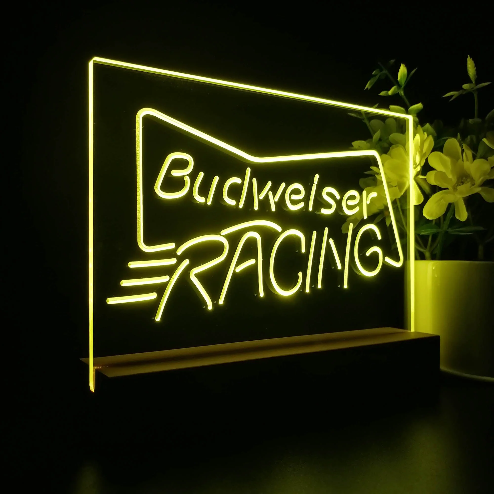 Budweiser Racing Car Neon Sign Pub Bar Lamp - Image 5