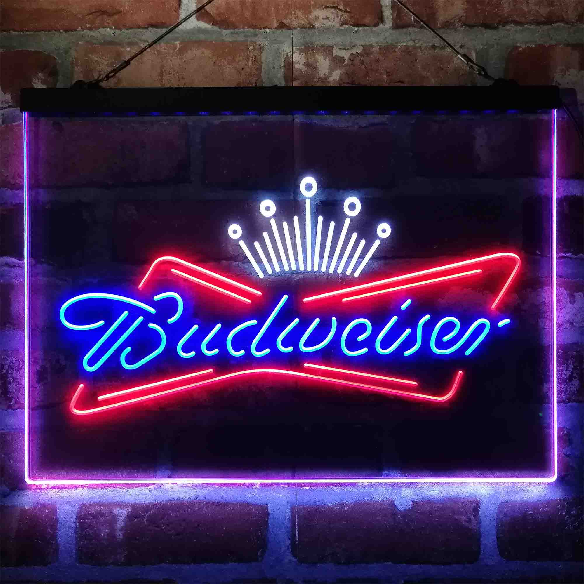 Budweiser Royal Crown Neon 3-Color LED Sign - Image 3