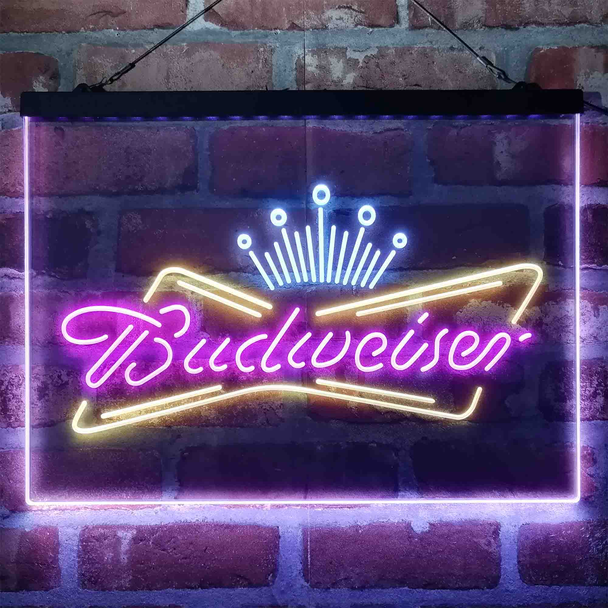 Budweiser Royal Crown Neon 3-Color LED Sign - Image 8