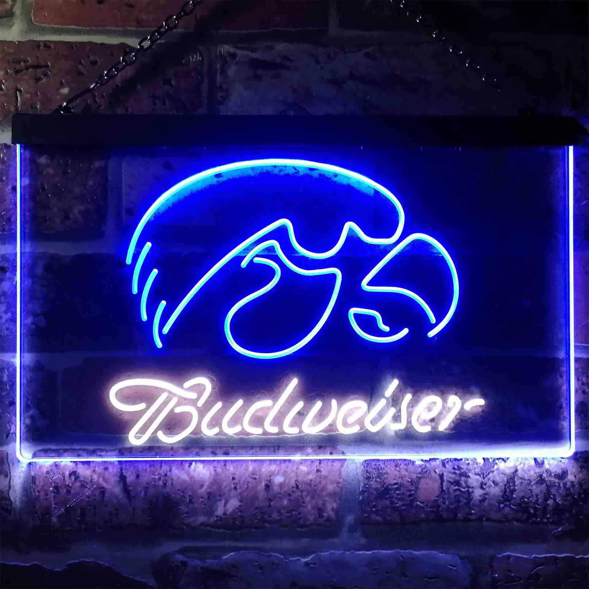 Iowa Hawkeyes Budweiser LED Neon Sign - Image 7