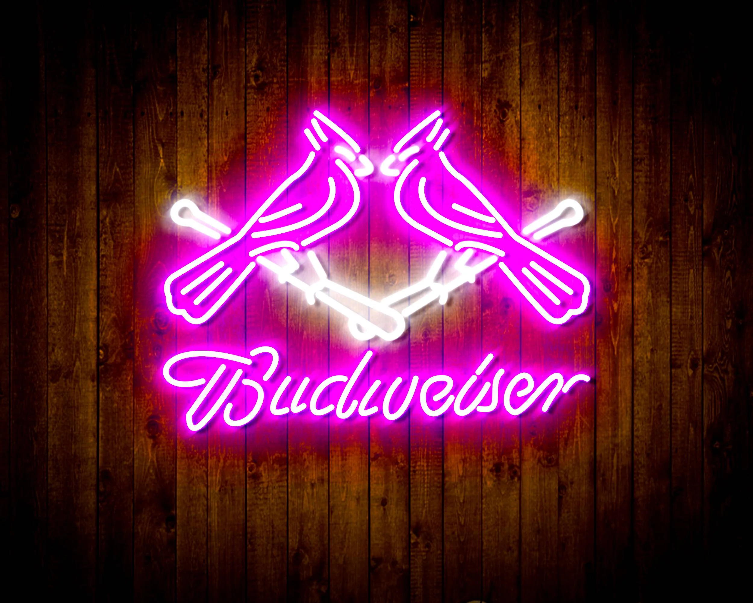 Budweiser with Cadinals Handmade Neon Flex LED Sign - Image 12