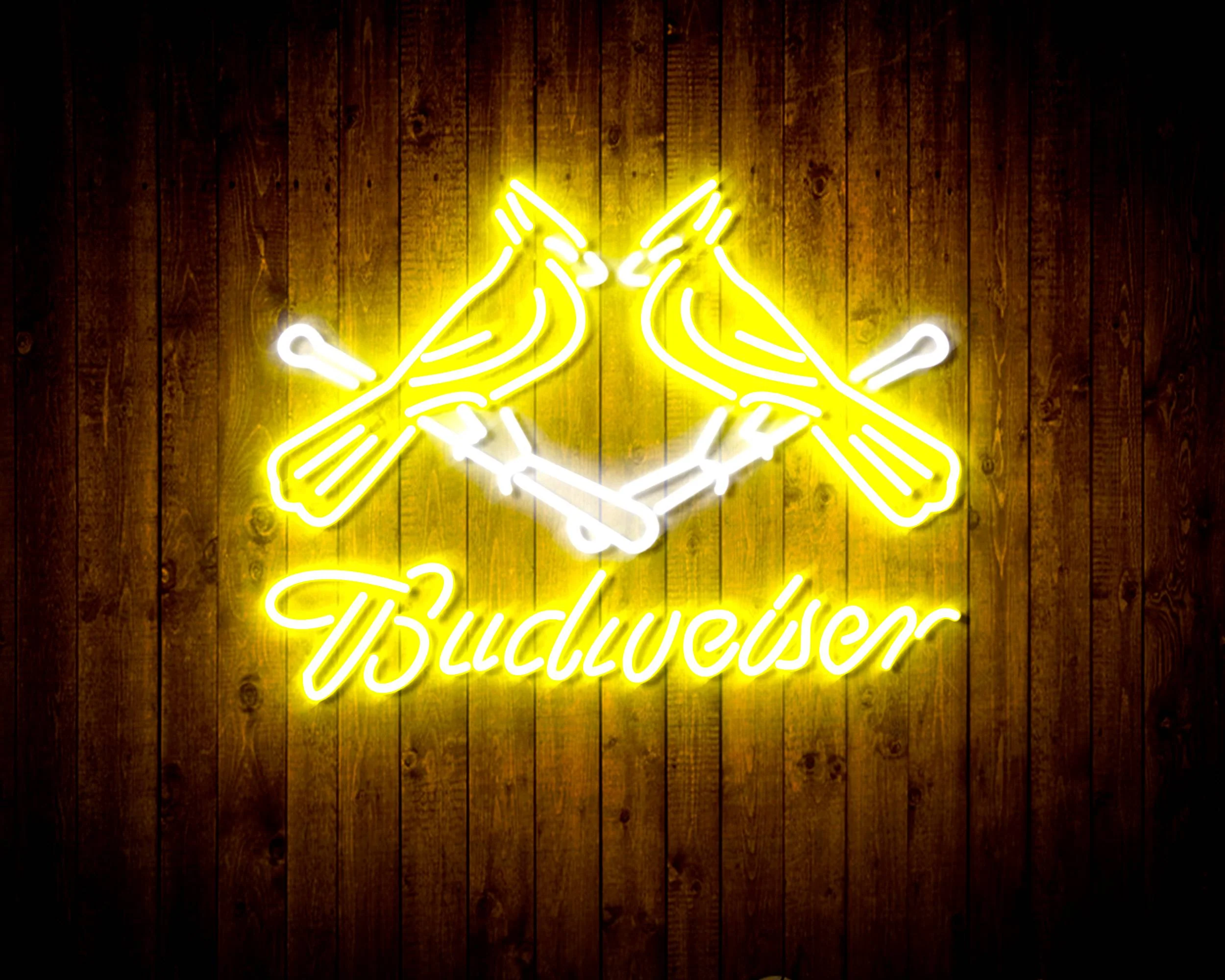 Budweiser with Cadinals Handmade Neon Flex LED Sign - Image 18