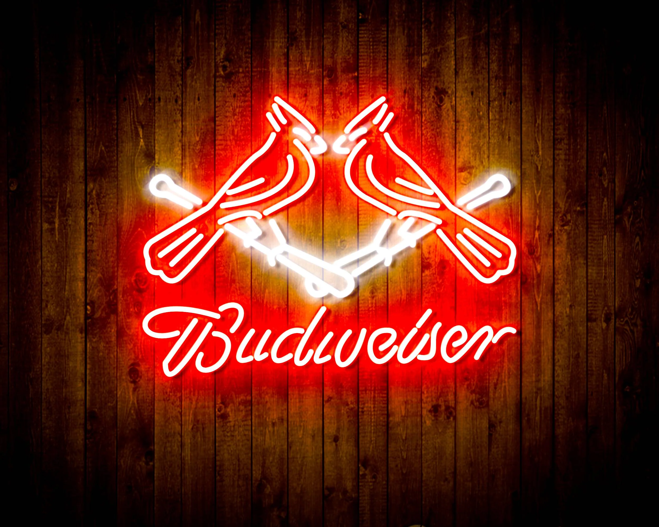 Budweiser with Cadinals Handmade Neon Flex LED Sign - Image 19