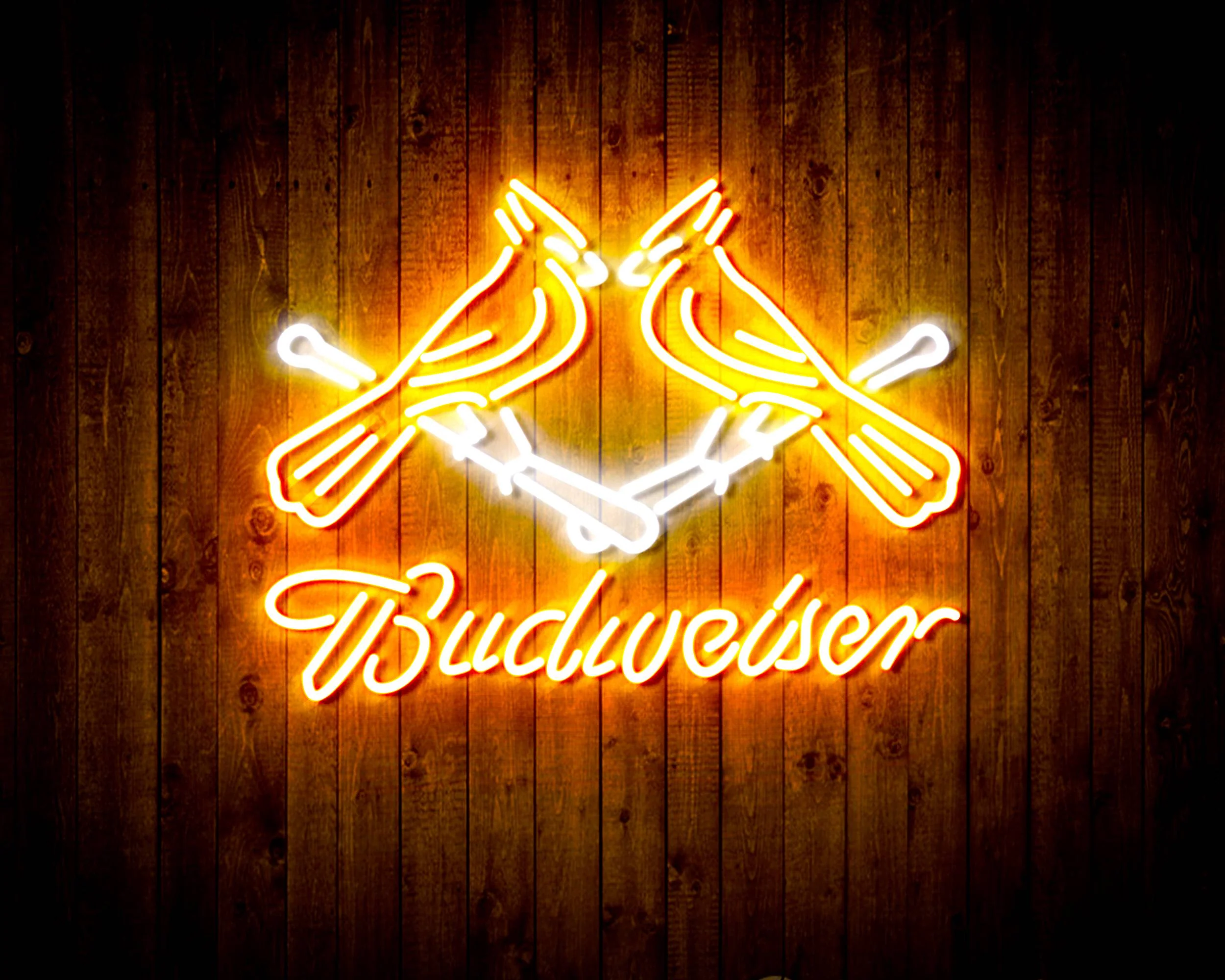 Budweiser with Cadinals Handmade Neon Flex LED Sign - Image 20