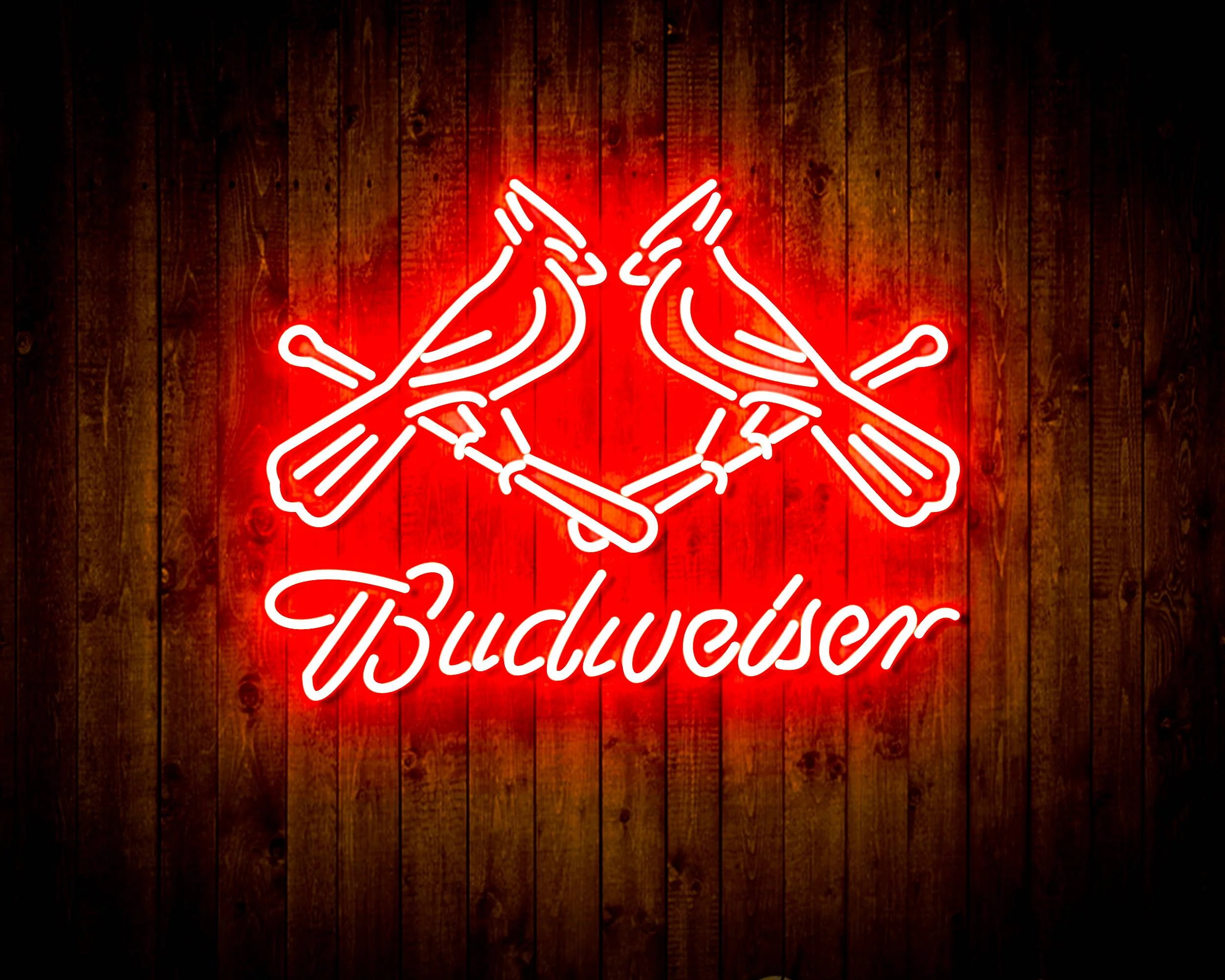 Budweiser with Cadinals Handmade Neon Flex LED Sign - Image 25
