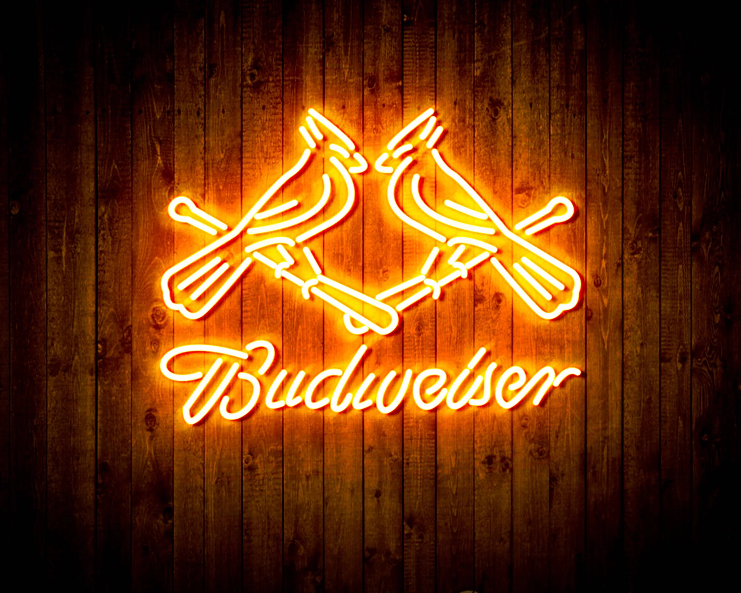 Budweiser with Cadinals Handmade Neon Flex LED Sign - Image 26