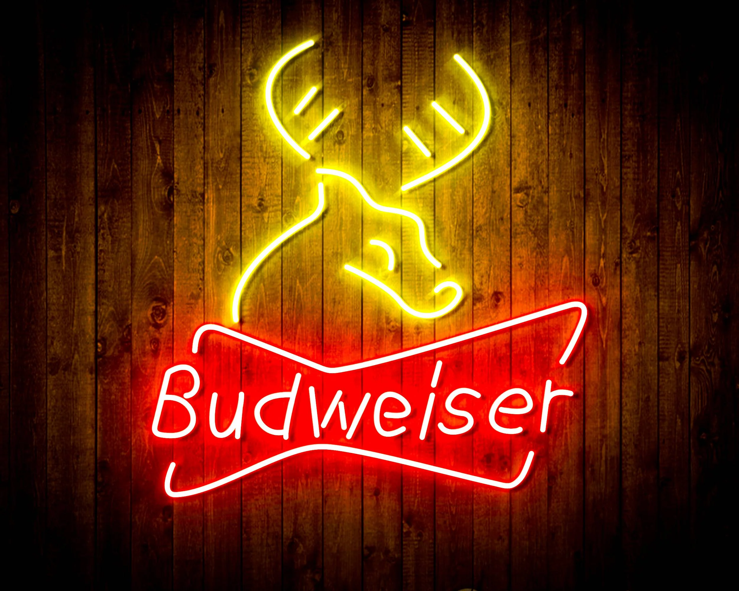 Budweiser Deer Bar Handmade Neon Flex LED Sign - Image 16