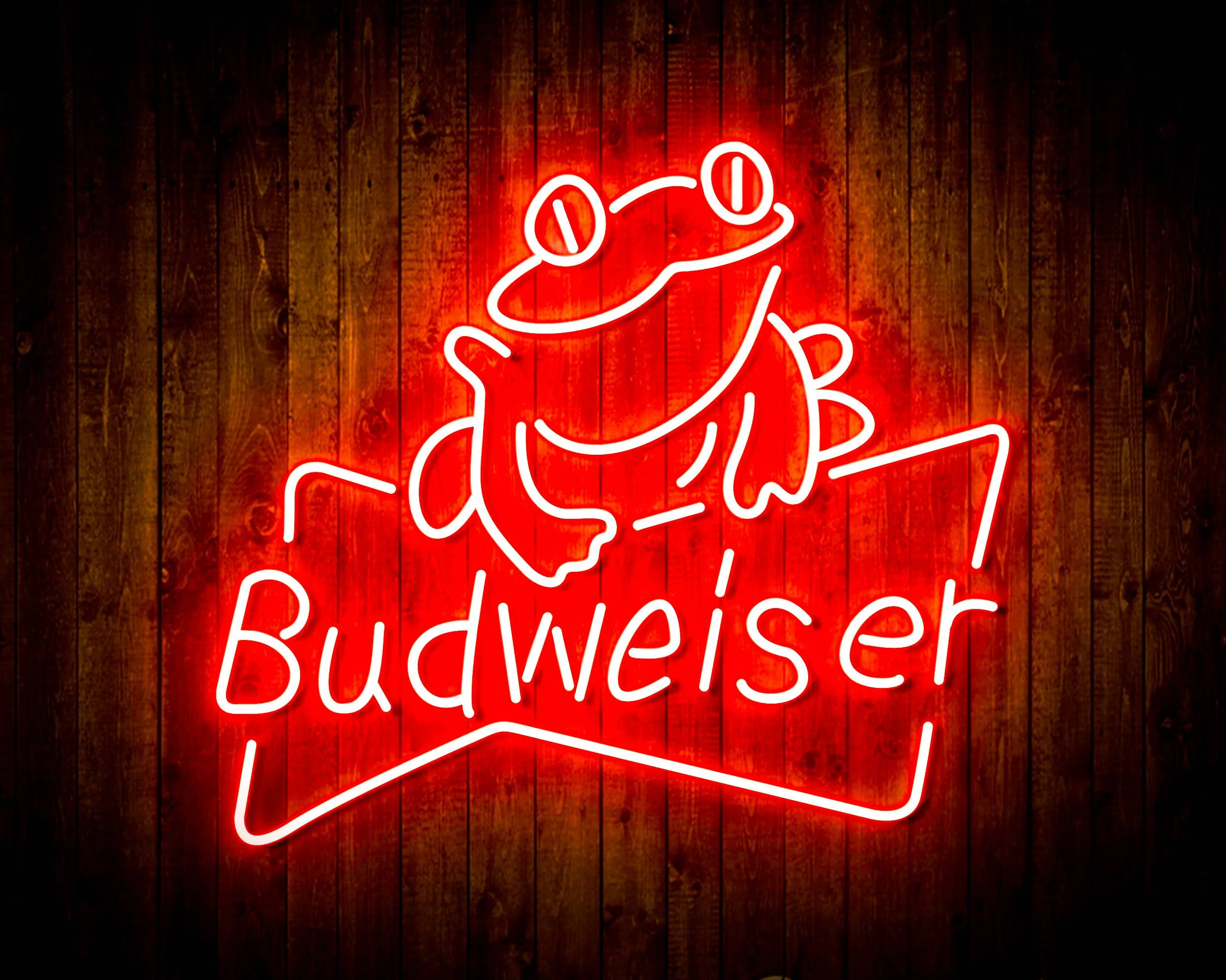Budweiser Frog Beer Bar Neon LED Sign - Image 25
